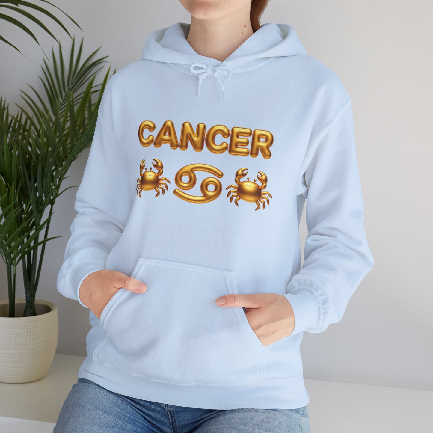 Cancer Zodiac Hoodie — Gold Crab Astrology Sweatshirt