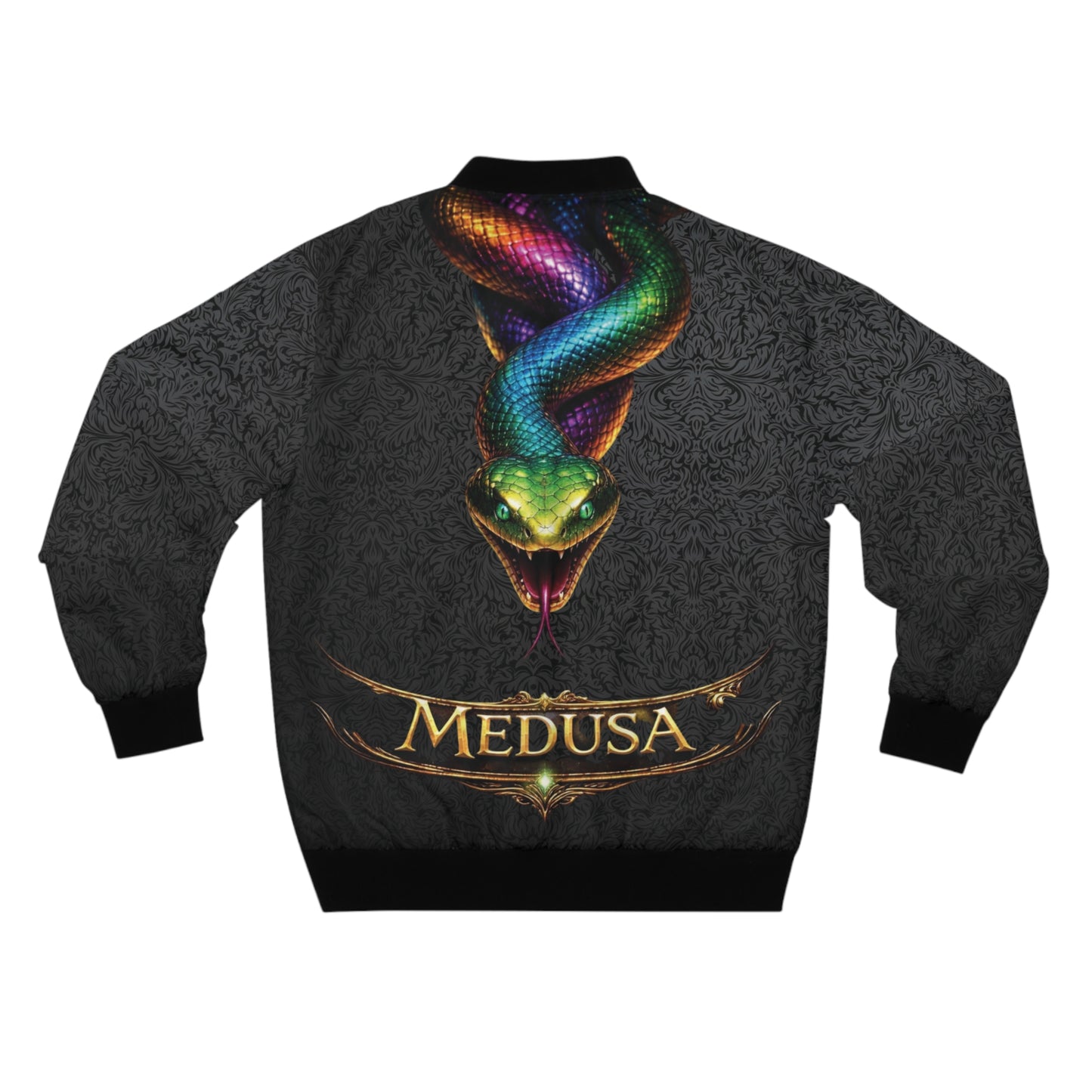Medusa Mythical Rainbow Serpent Bomber Jacket