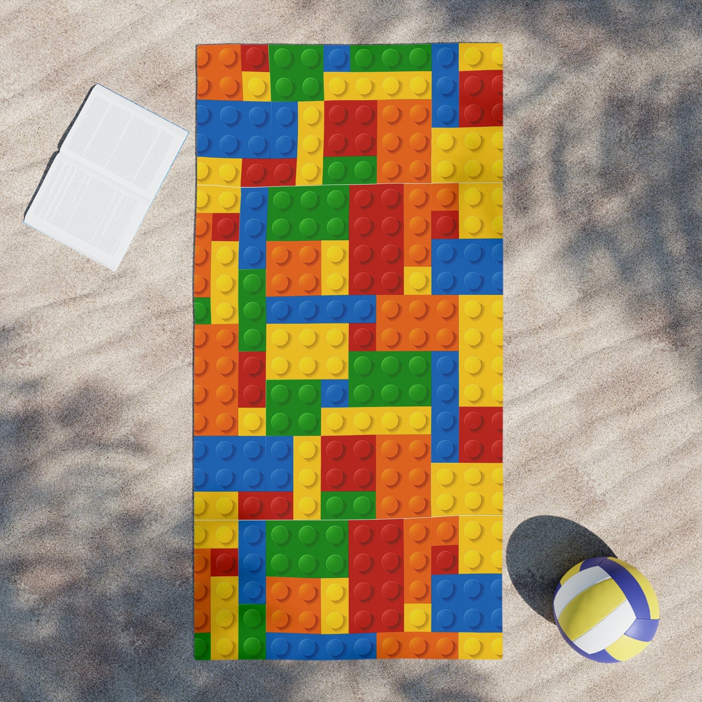 Building Block Pattern Beach Towel