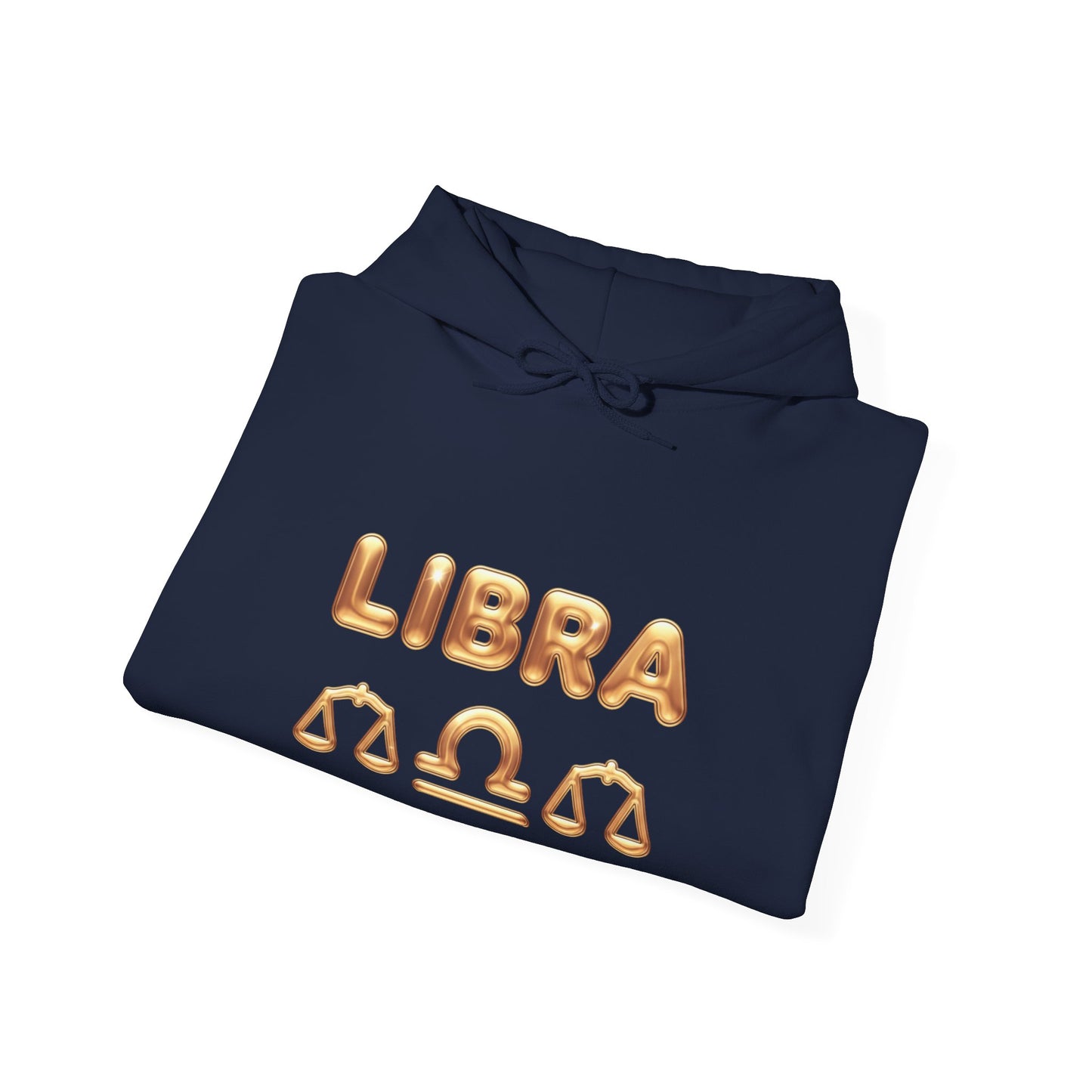 Libra Zodiac Hoodie — Gold Scales Astrology Pullover