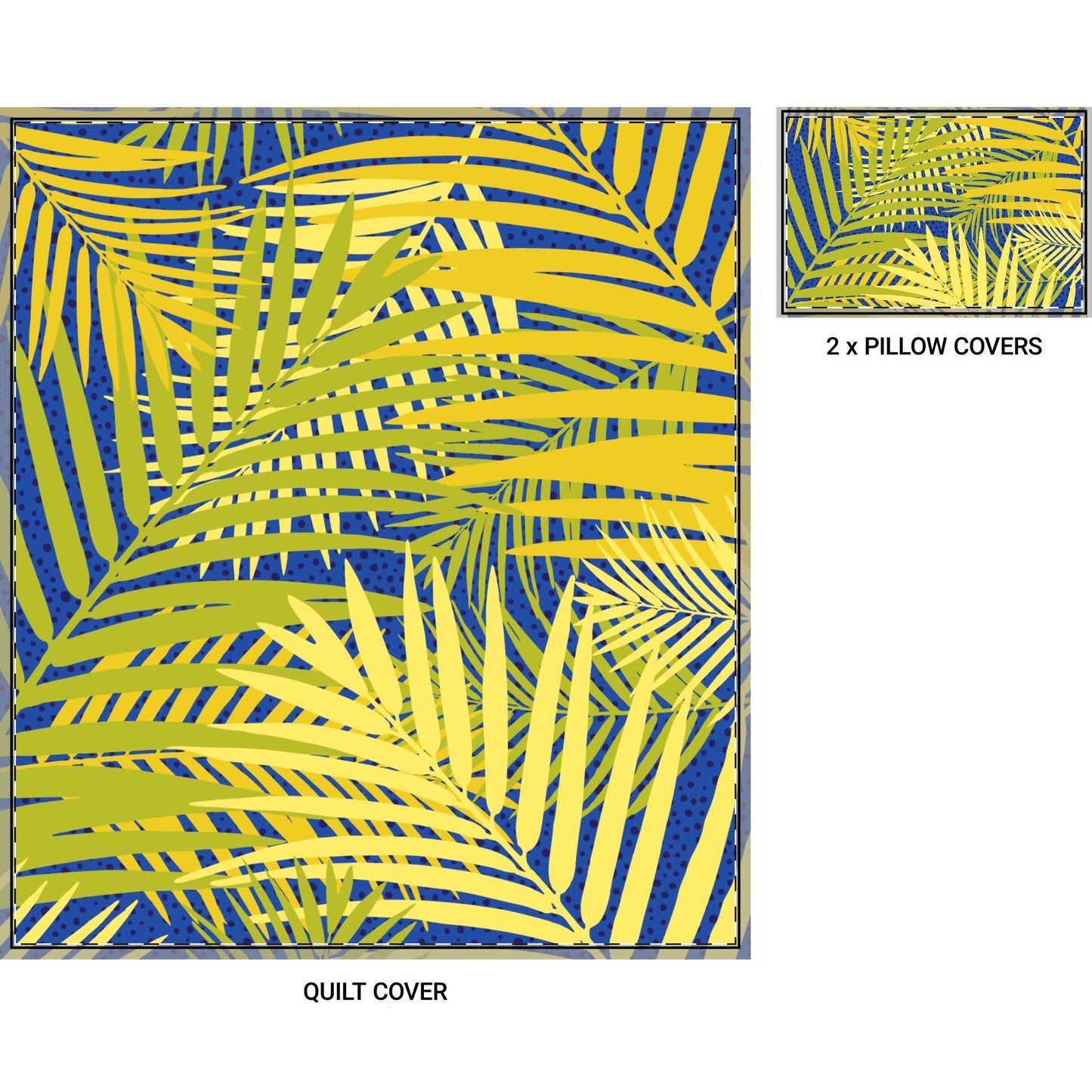 Tropical Palm Quilt Cover Set