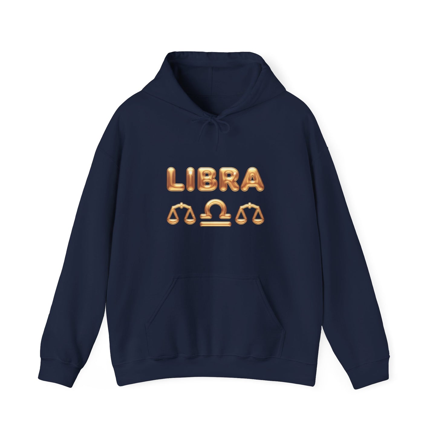 Libra Zodiac Hoodie — Gold Scales Astrology Pullover