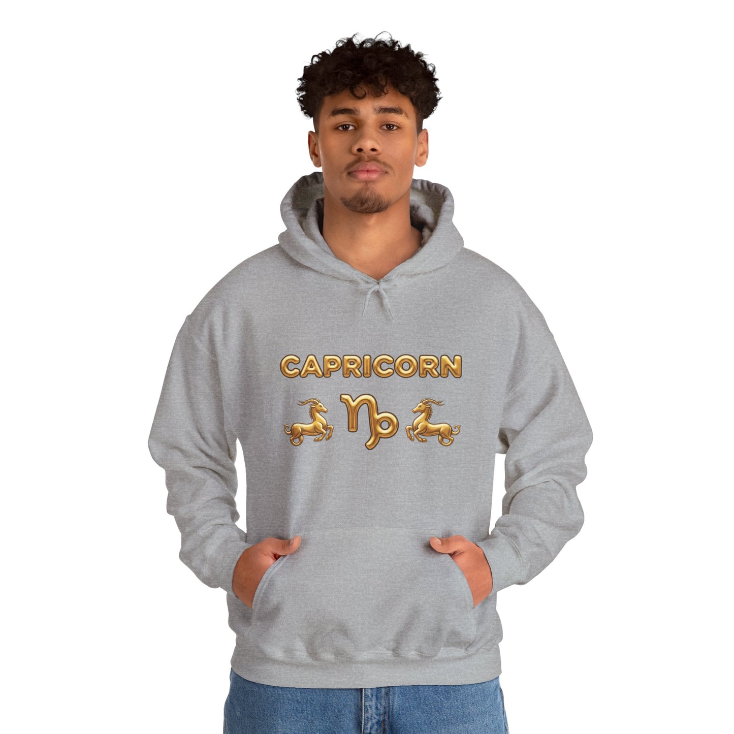 Capricorn Gold Zodiac Hoodie — Astrological Horoscope Sweatshirt