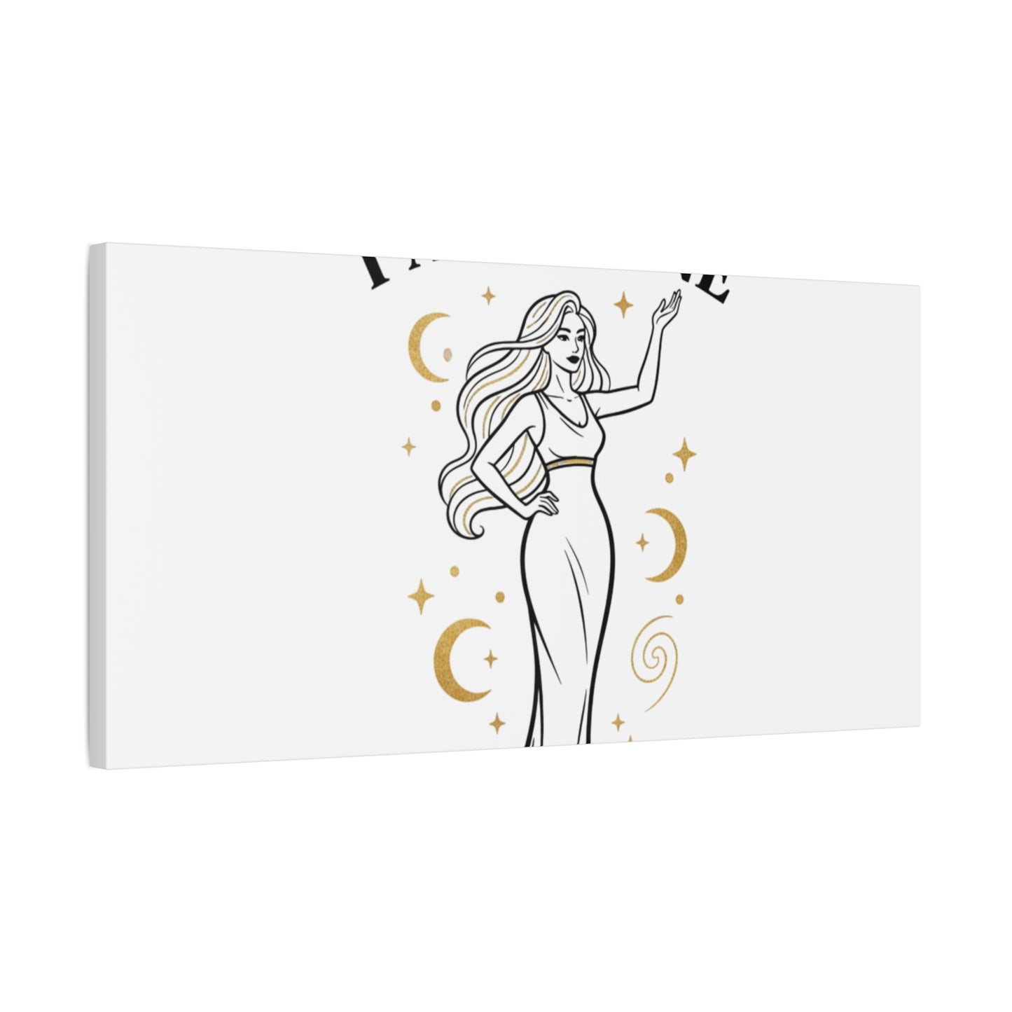 I Am Divine goddess art print | Matte Canvas wall art, manifestation decor