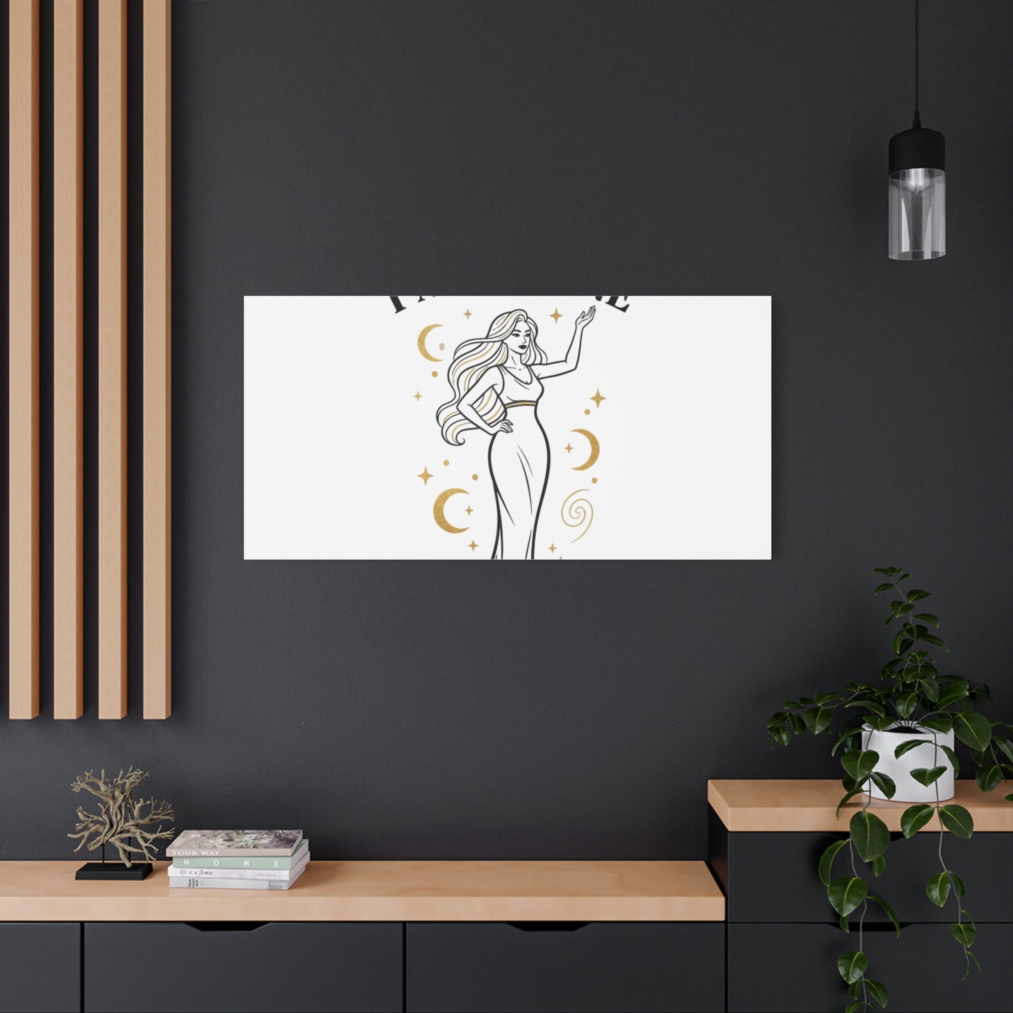 I Am Divine goddess art print | Matte Canvas wall art, manifestation decor