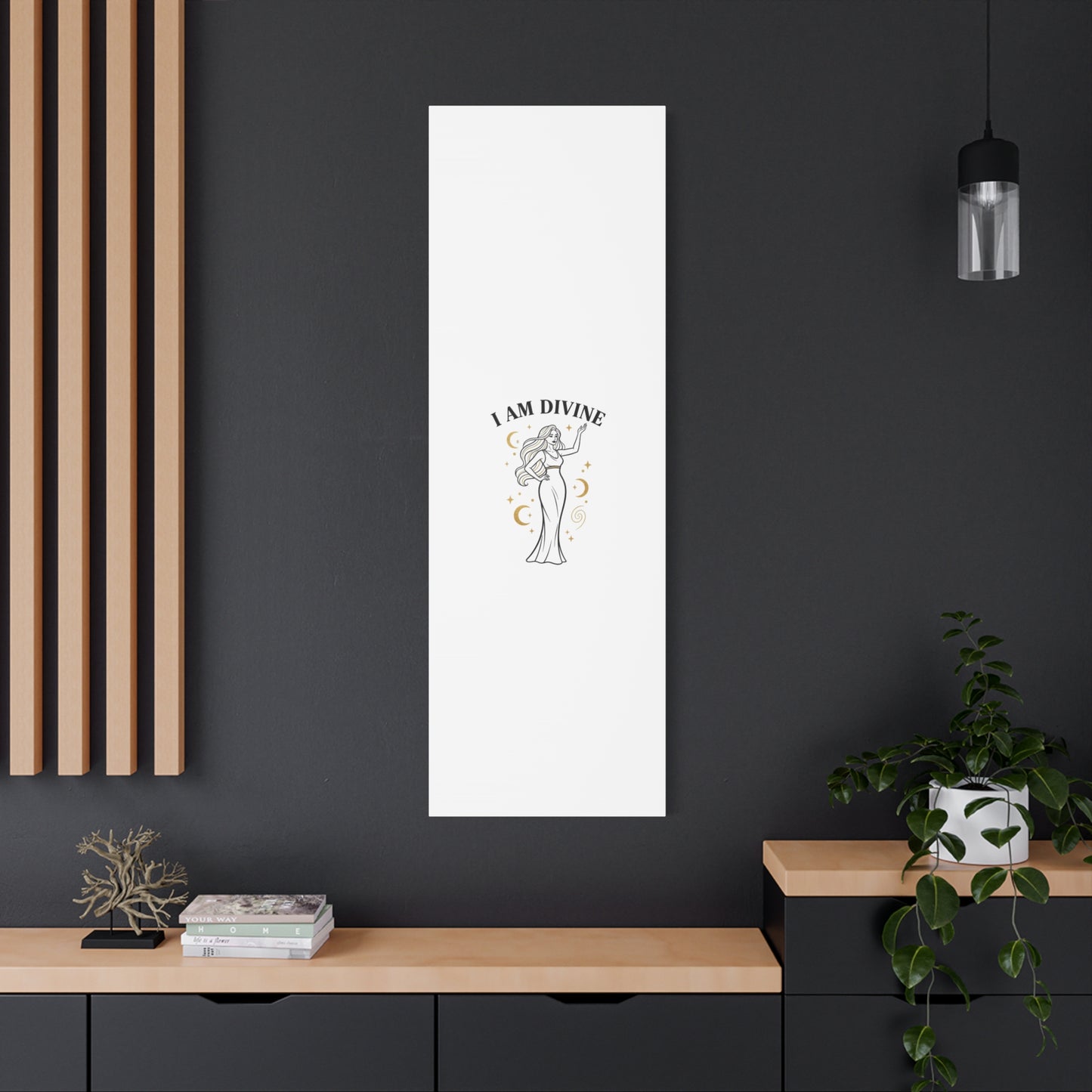 I Am Divine goddess art print | Matte Canvas wall art, manifestation decor
