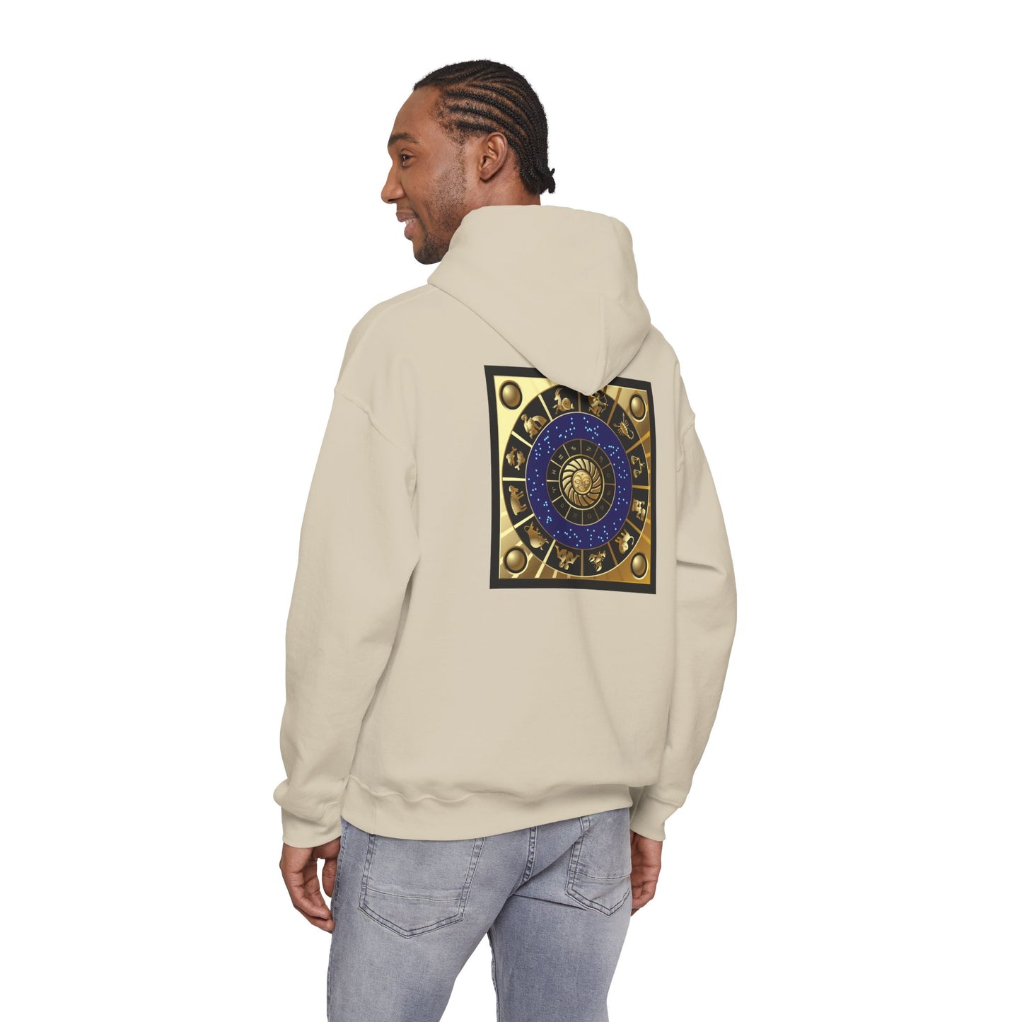 Aries Zodiac Hoodie — Gold Horoscope Ram Astrology Sweatshirt