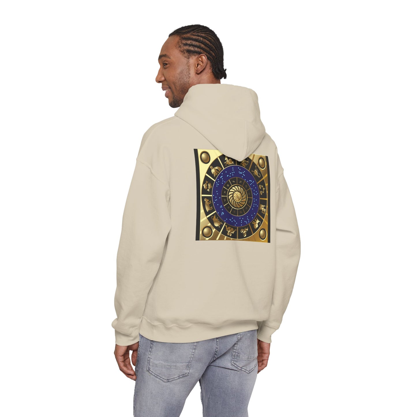 Leo Zodiac Hoodie — Gold Lion Astrology Sweatshirt (Leo Symbol)