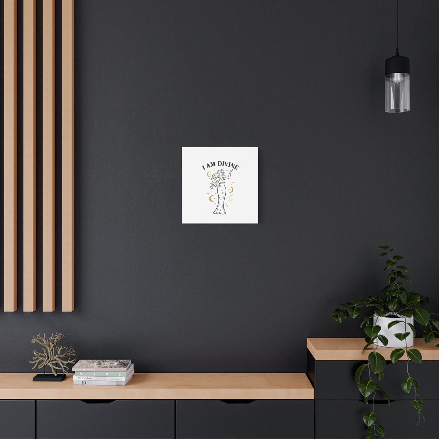 I Am Divine goddess art print | Matte Canvas wall art, manifestation decor