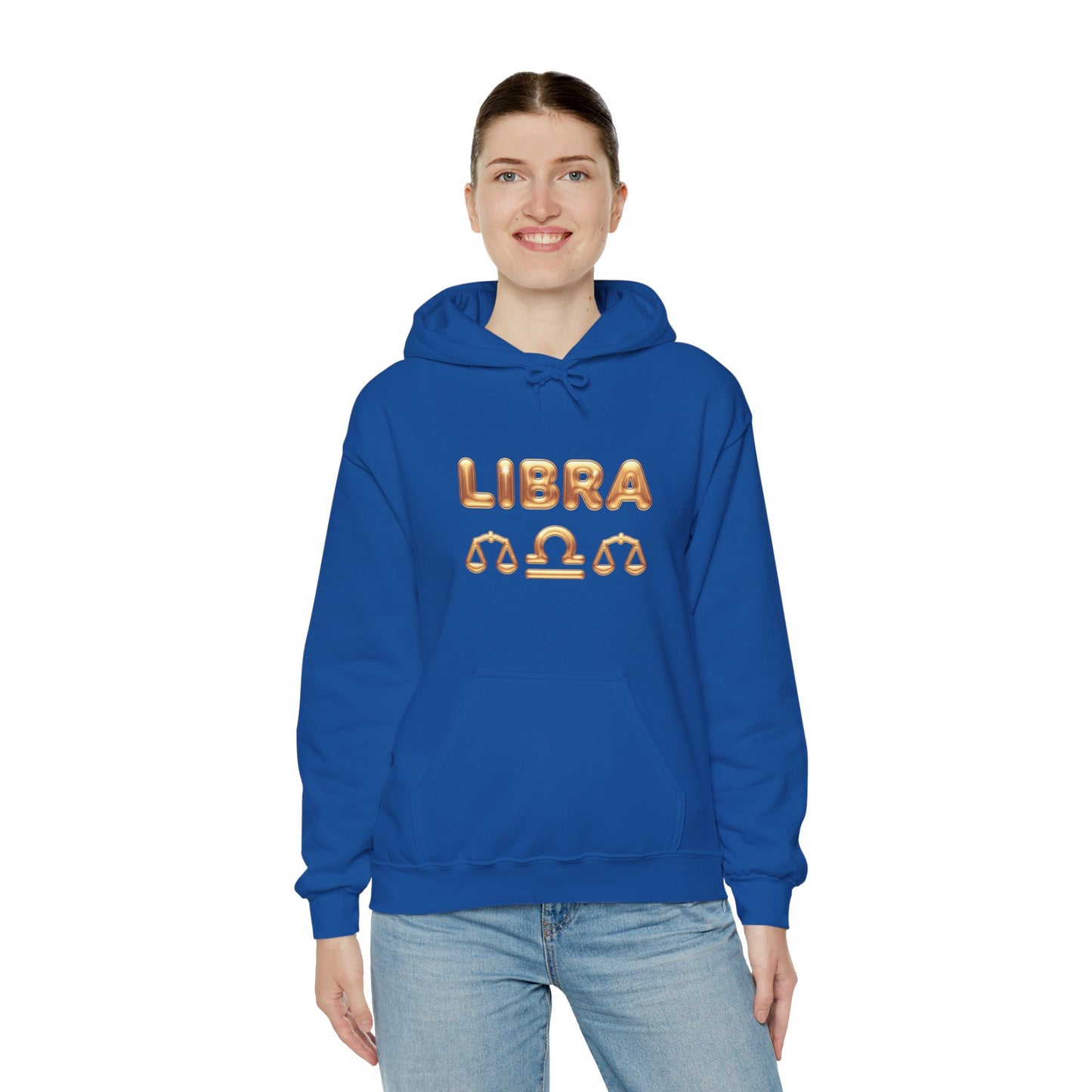 Libra Zodiac Hoodie — Gold Scales Astrology Pullover