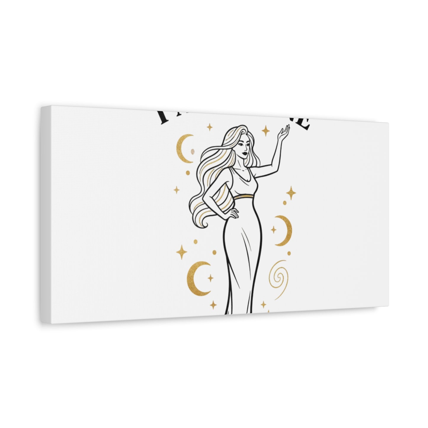 I Am Divine goddess art print | Matte Canvas wall art, manifestation decor