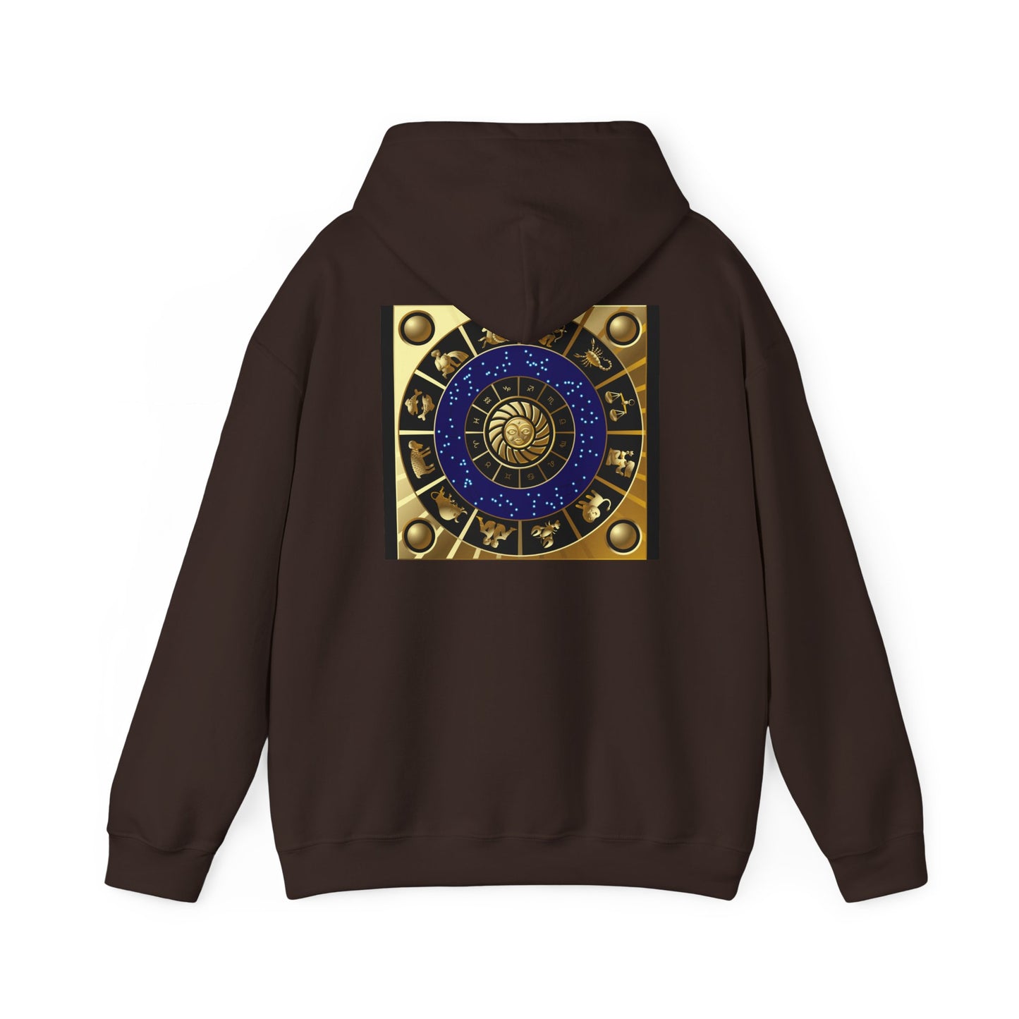 Leo Zodiac Hoodie — Gold Lion Astrology Sweatshirt (Leo Symbol)