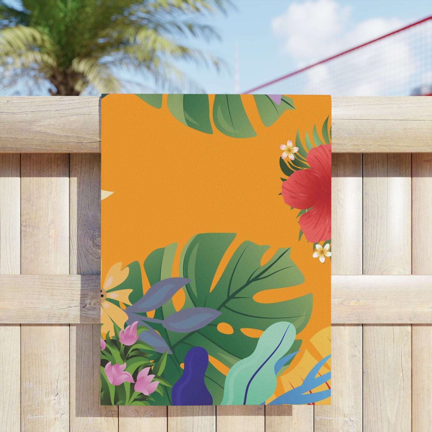 Tropical Floral Beach Towel