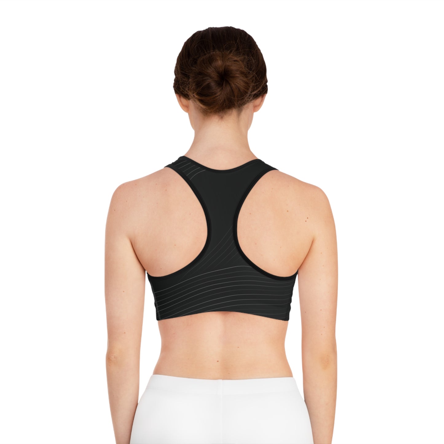 Red Chinese Seal Circle Sports Bra