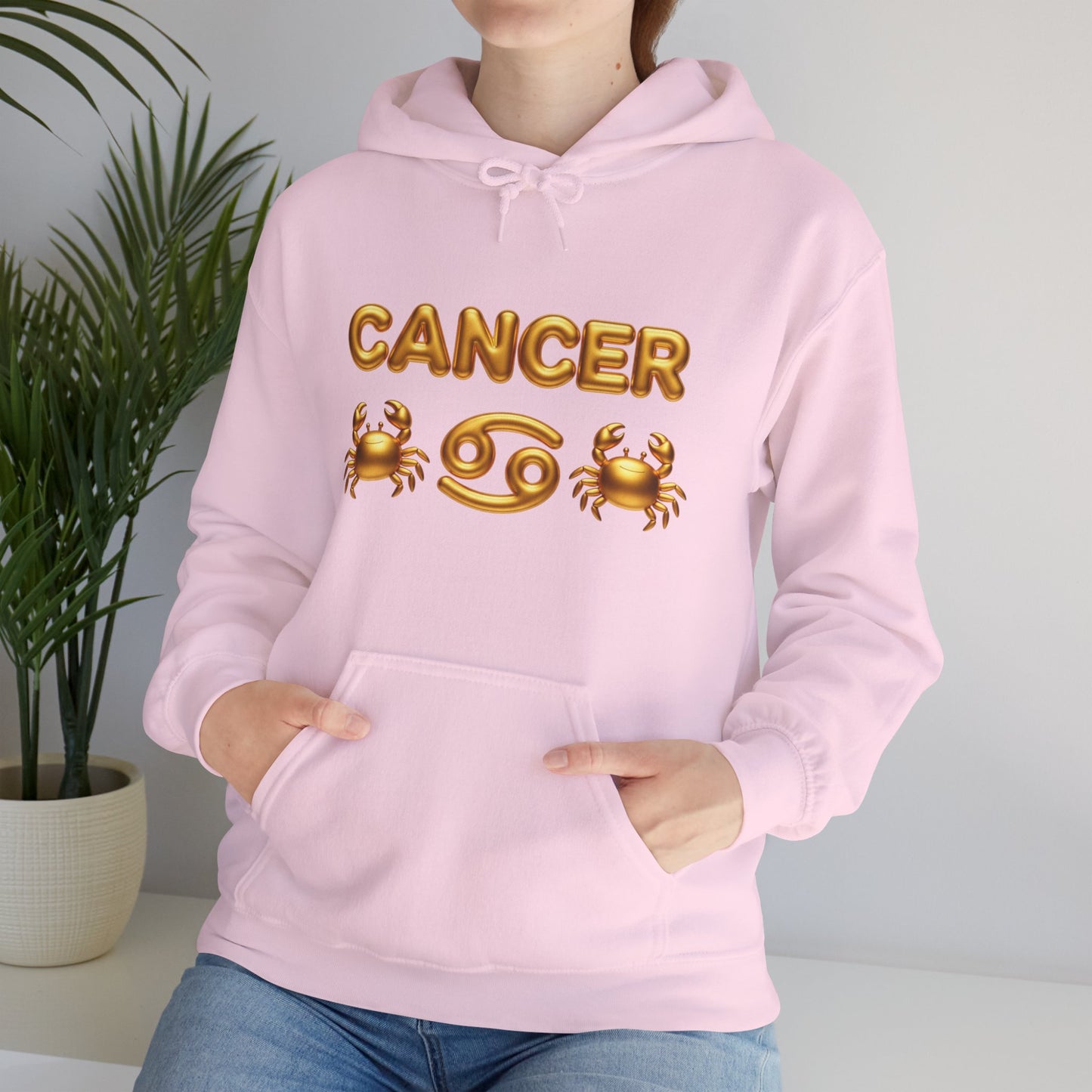 Cancer Zodiac Hoodie — Gold Crab Astrology Sweatshirt
