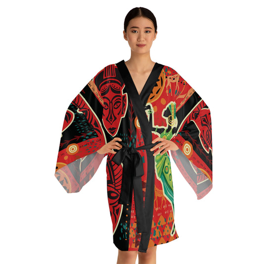 Tribal Masquerade Kimono Robe