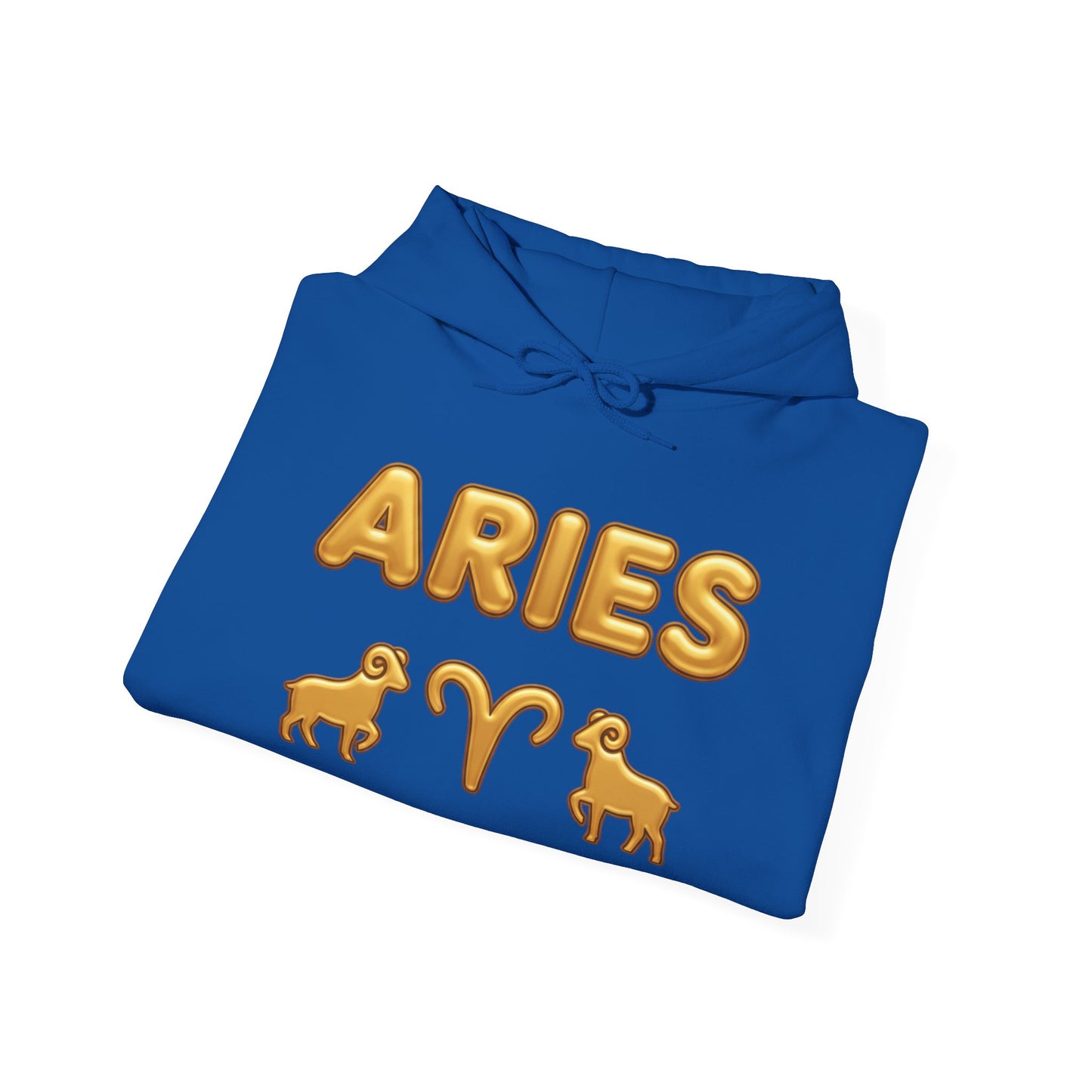 Aries Zodiac Hoodie — Gold Horoscope Ram Astrology Sweatshirt