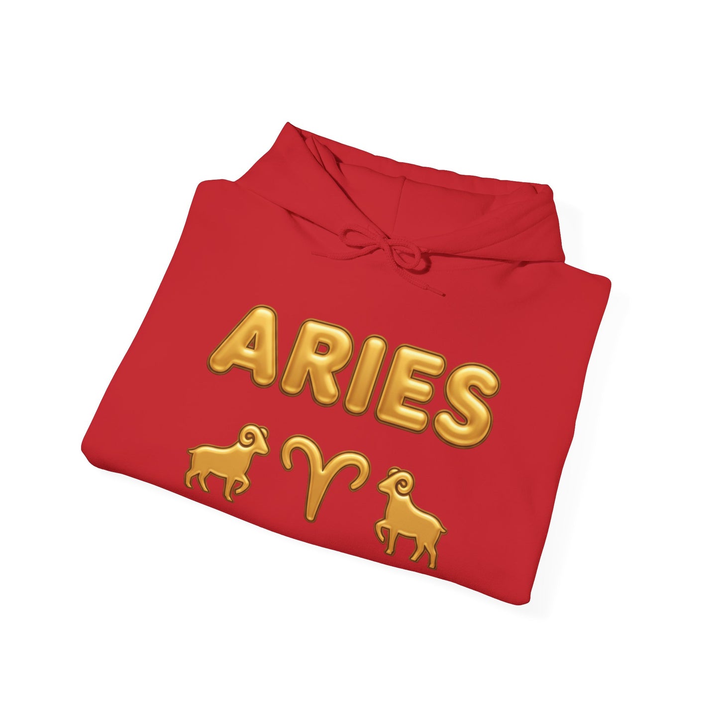 Aries Zodiac Hoodie — Gold Horoscope Ram Astrology Sweatshirt