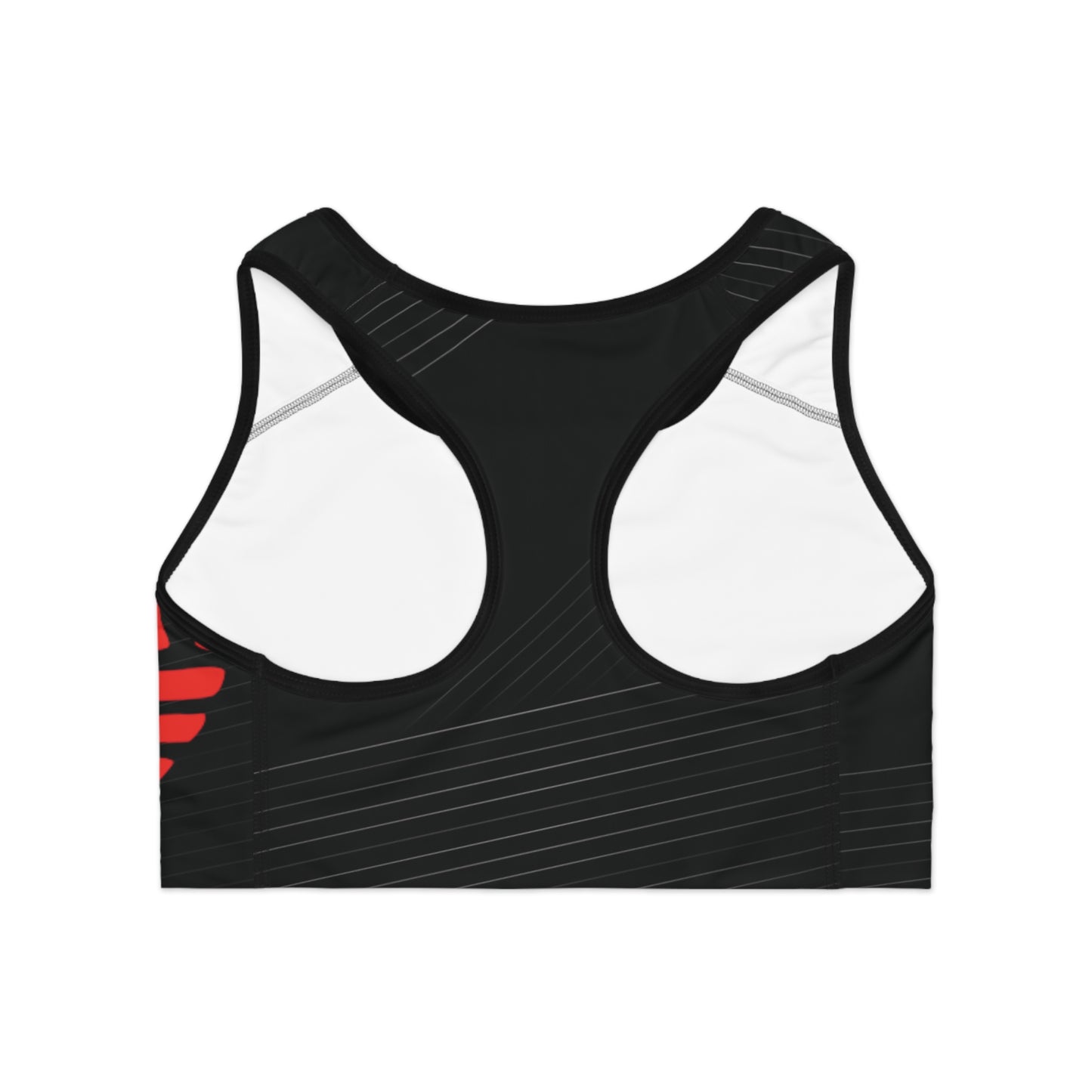 Red Chinese Seal Circle Sports Bra