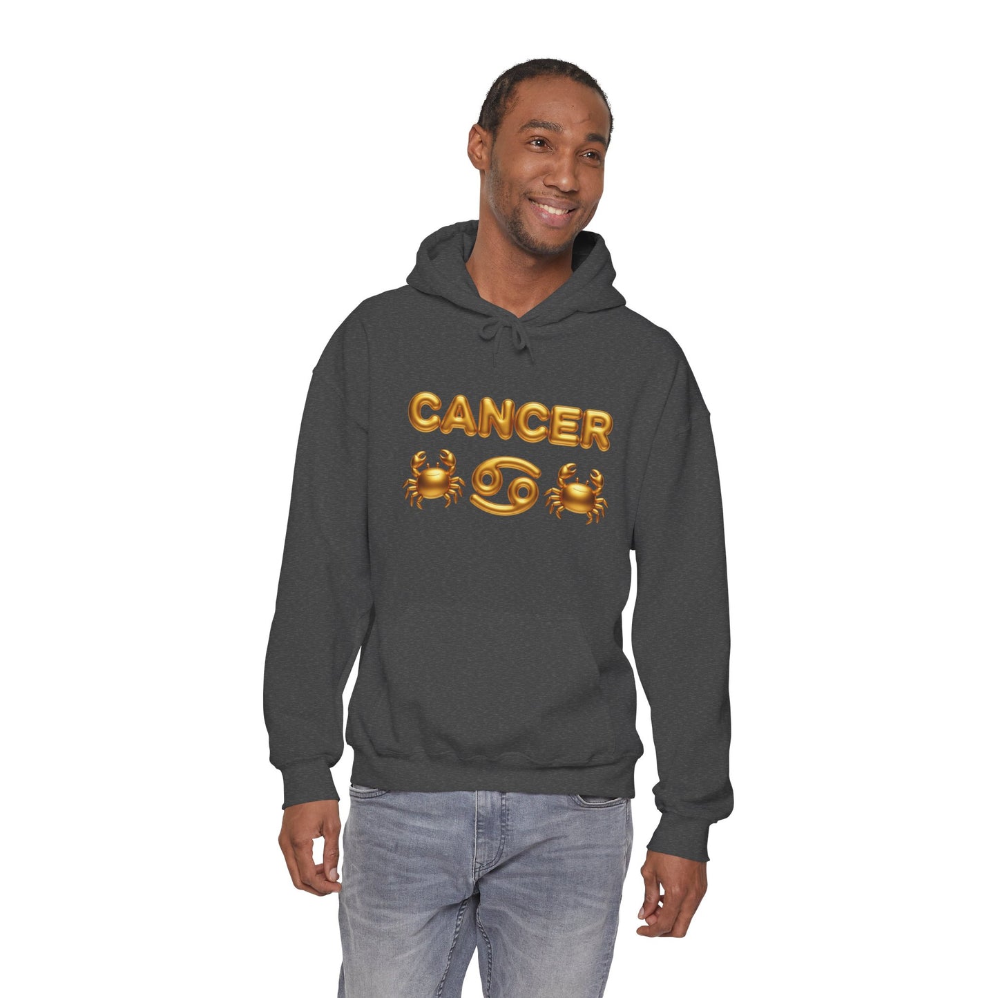 Cancer Zodiac Hoodie — Gold Crab Astrology Sweatshirt
