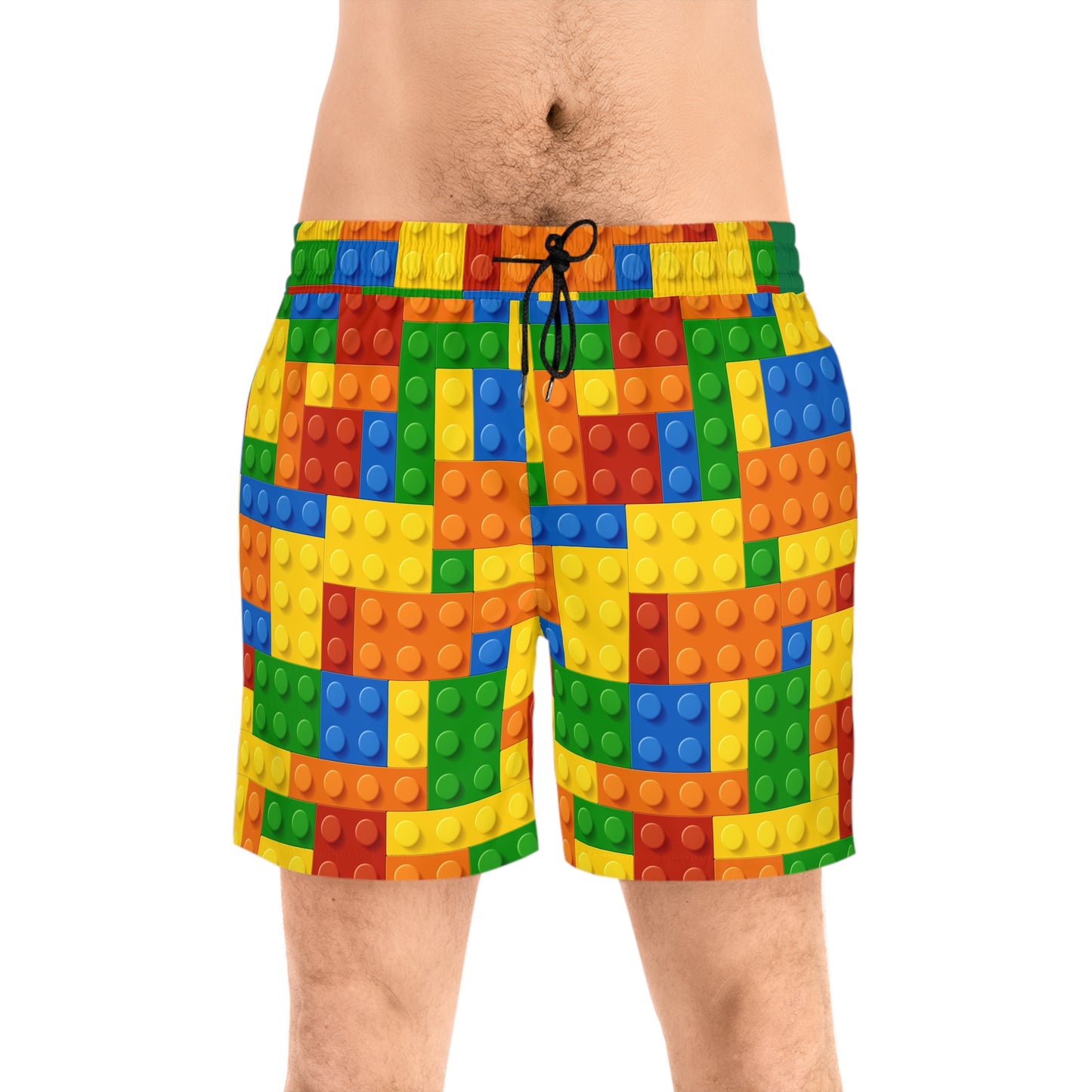 Fun LEGO-Inspired Men’s Mid-Length SwimTrunks