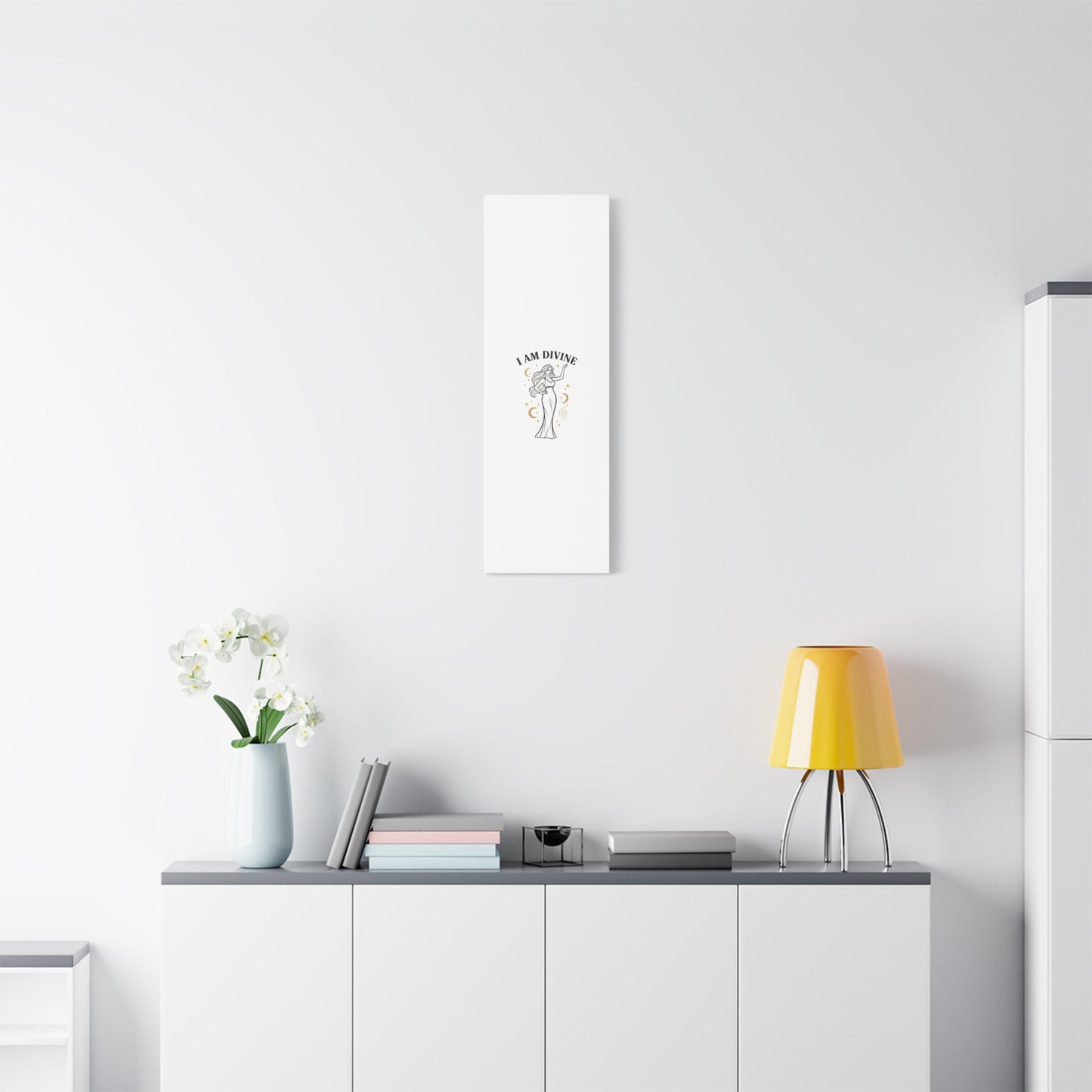 I Am Divine goddess art print | Matte Canvas wall art, manifestation decor