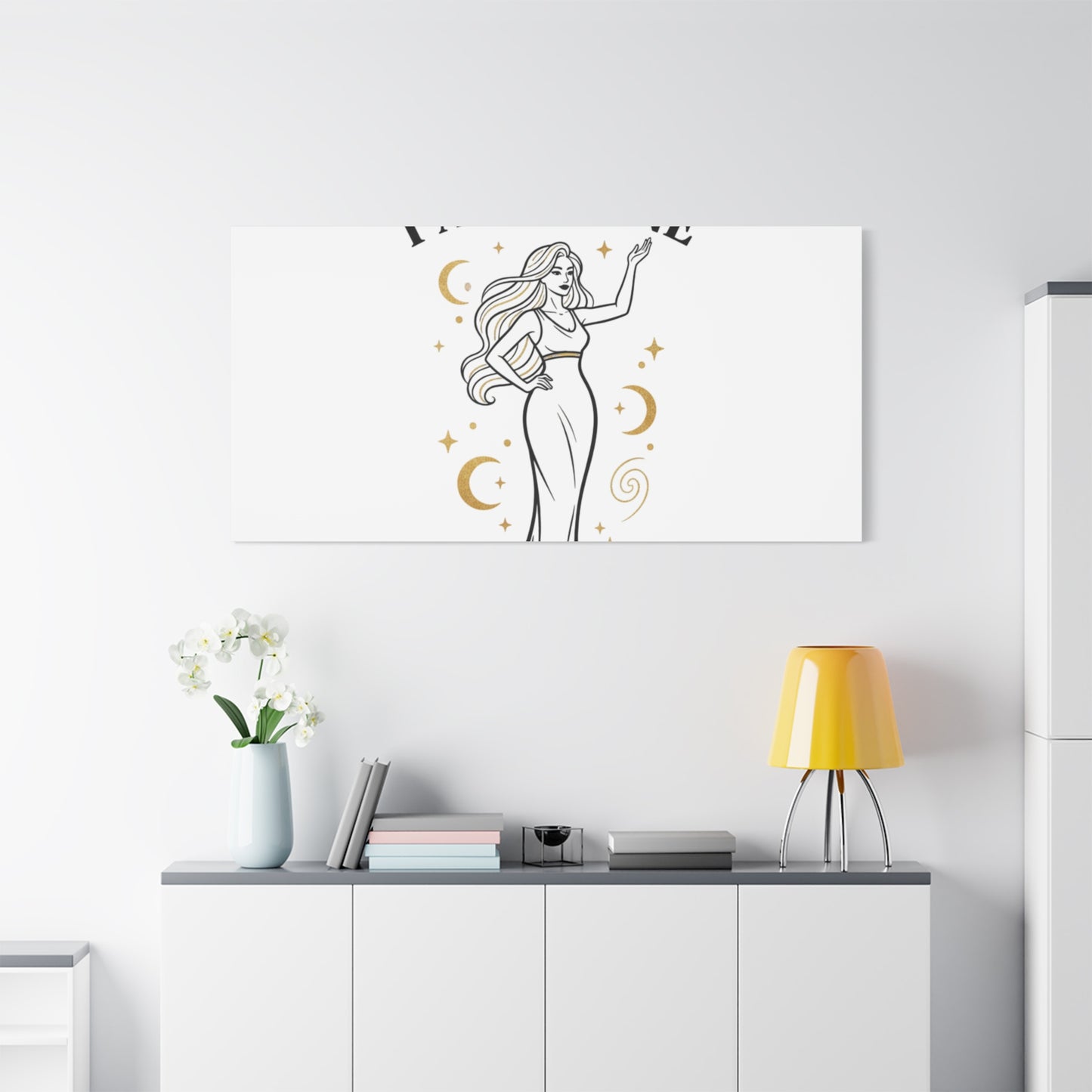 I Am Divine goddess art print | Matte Canvas wall art, manifestation decor