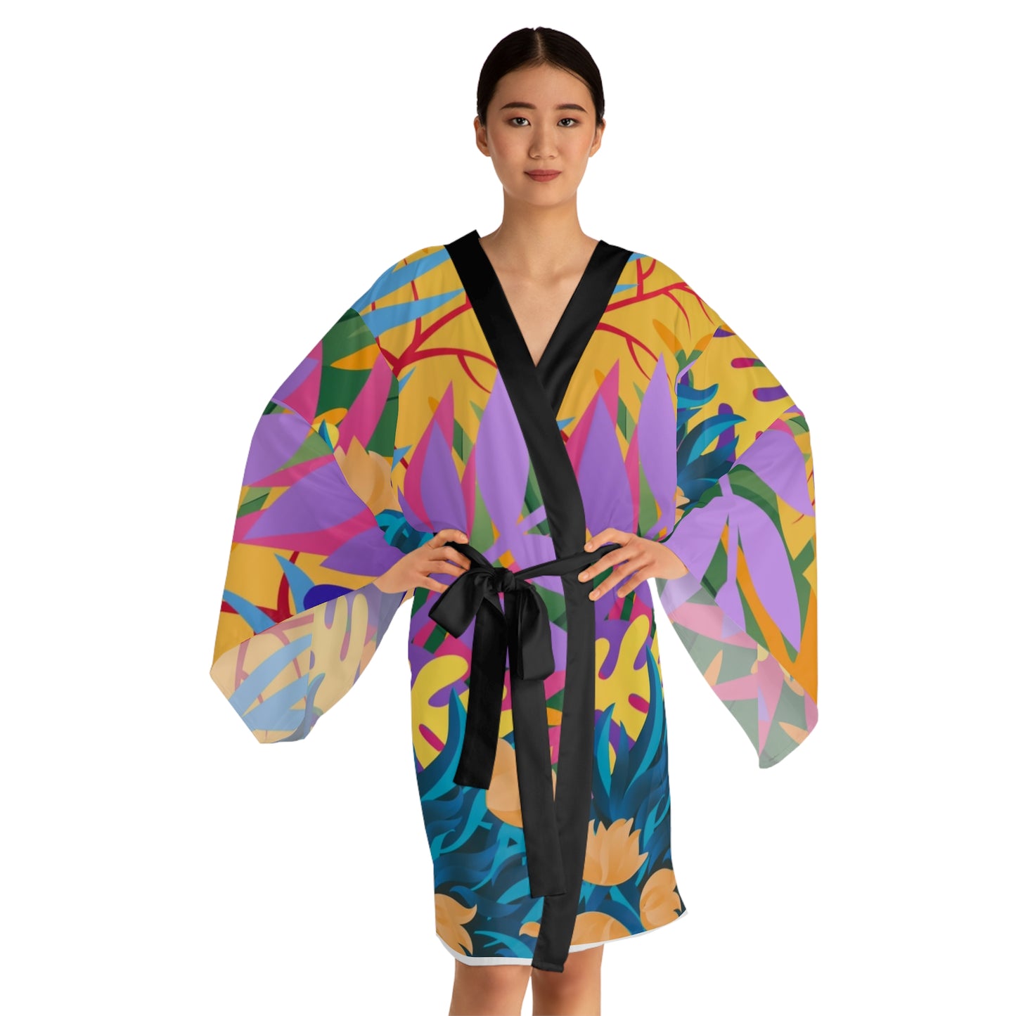 Tropical Floral Kimono Robe
