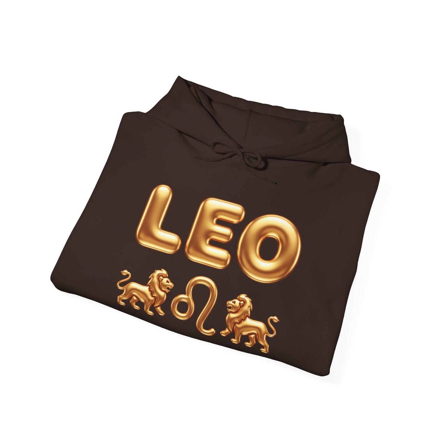 Leo Zodiac Hoodie — Gold Lion Astrology Sweatshirt (Leo Symbol)