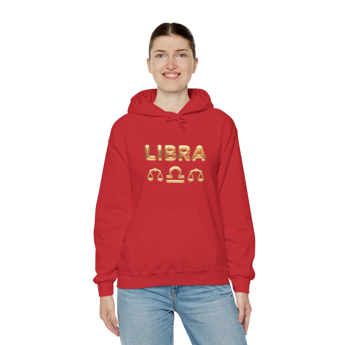 Libra Zodiac Hoodie — Gold Scales Astrology Pullover