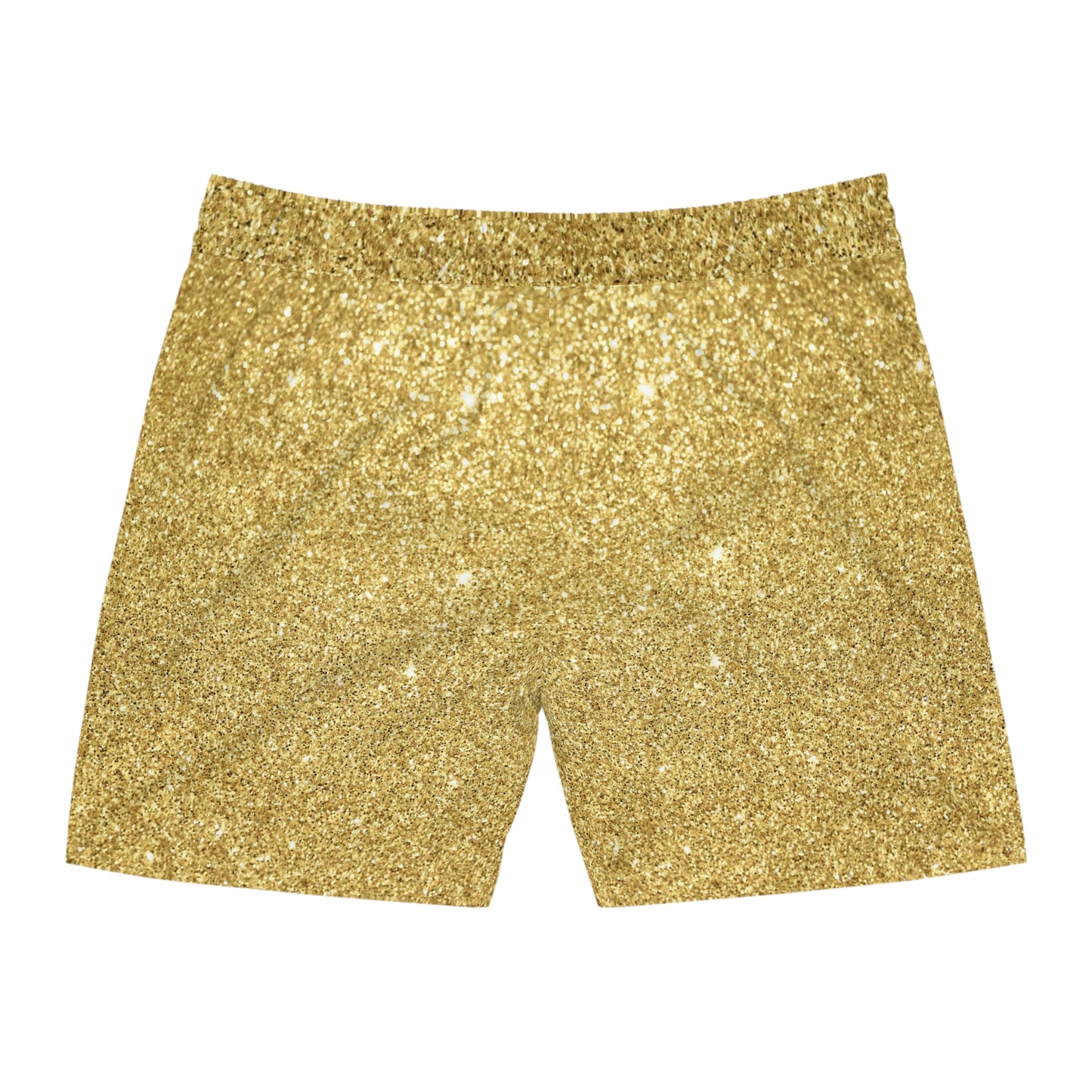 Men's Swim Shorts — Gold Glitter with Ganesh Motif
