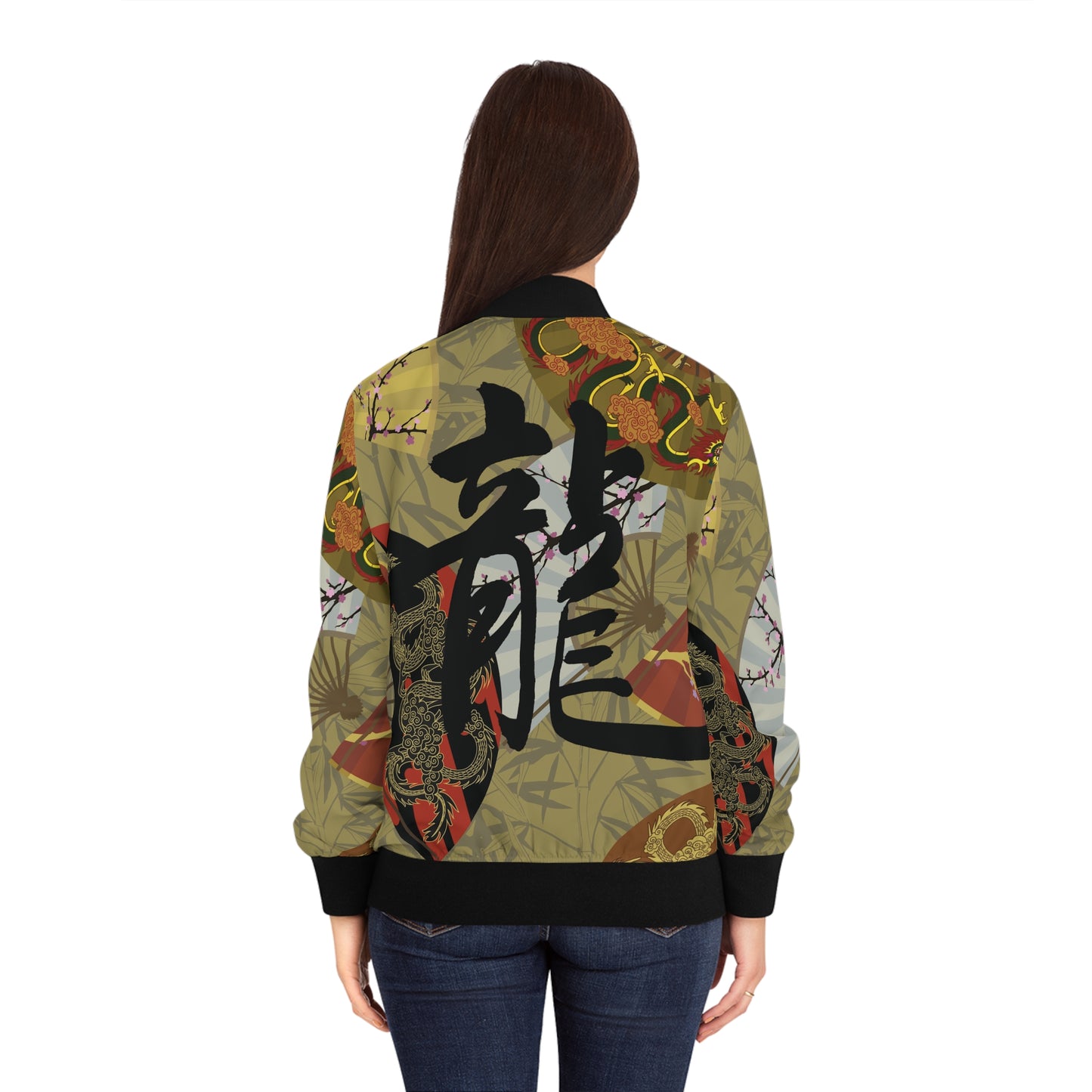 WOMENS Dragon Kanji Bomber Jacket