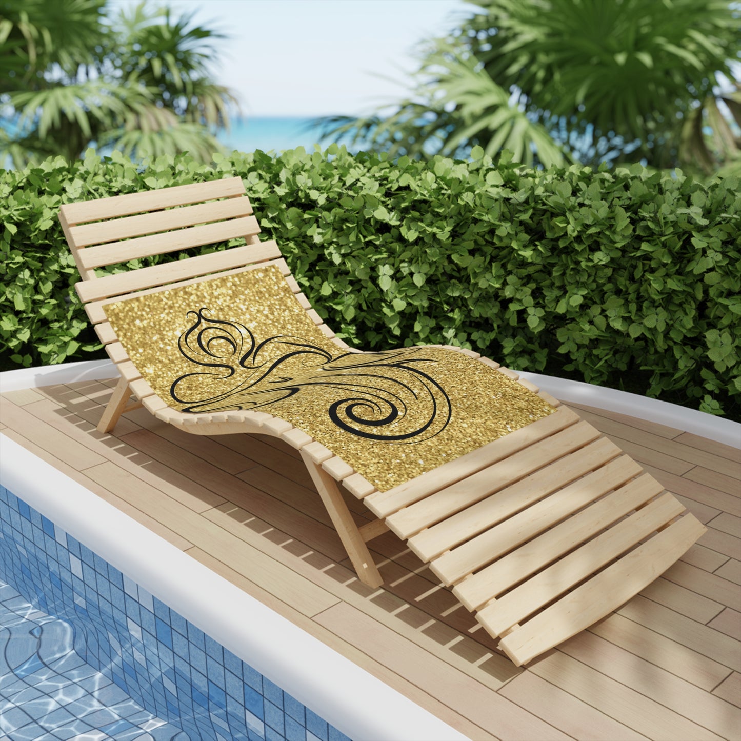 Gold Ganesha Beach Towel