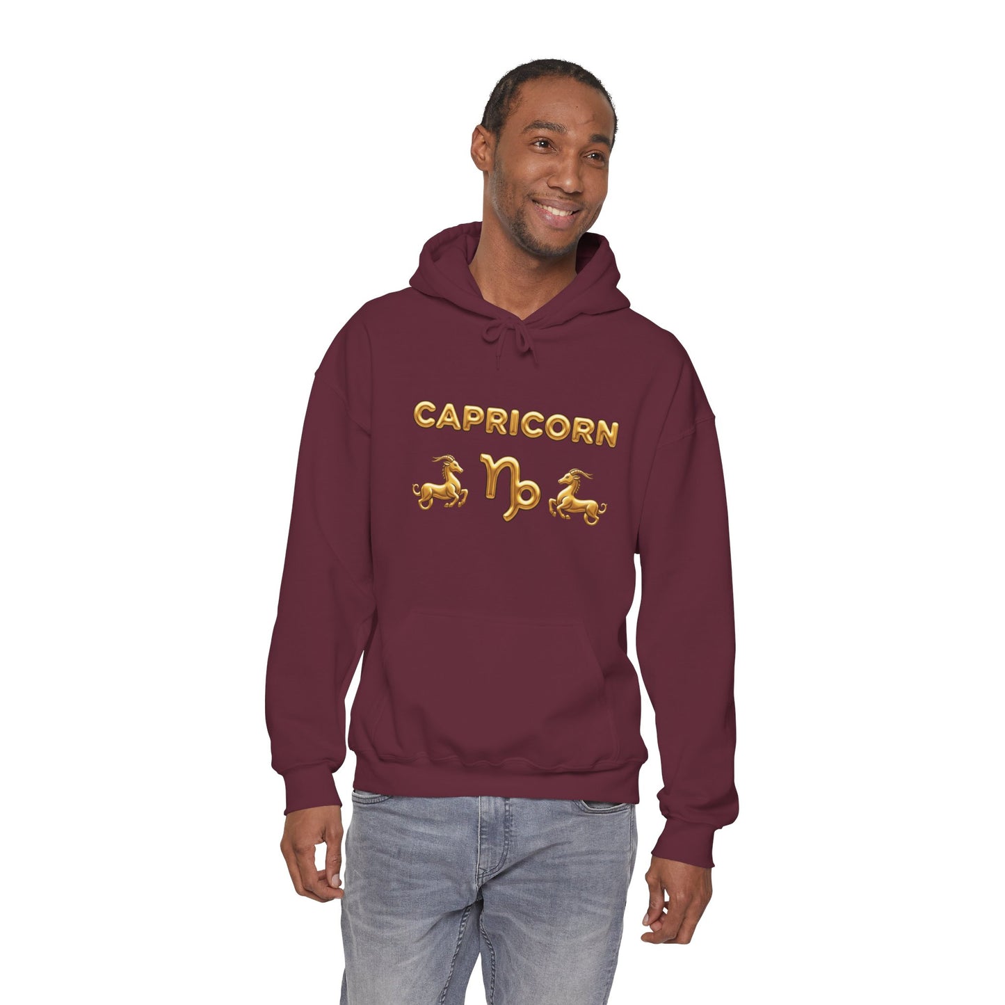 Capricorn Gold Zodiac Hoodie — Astrological Horoscope Sweatshirt