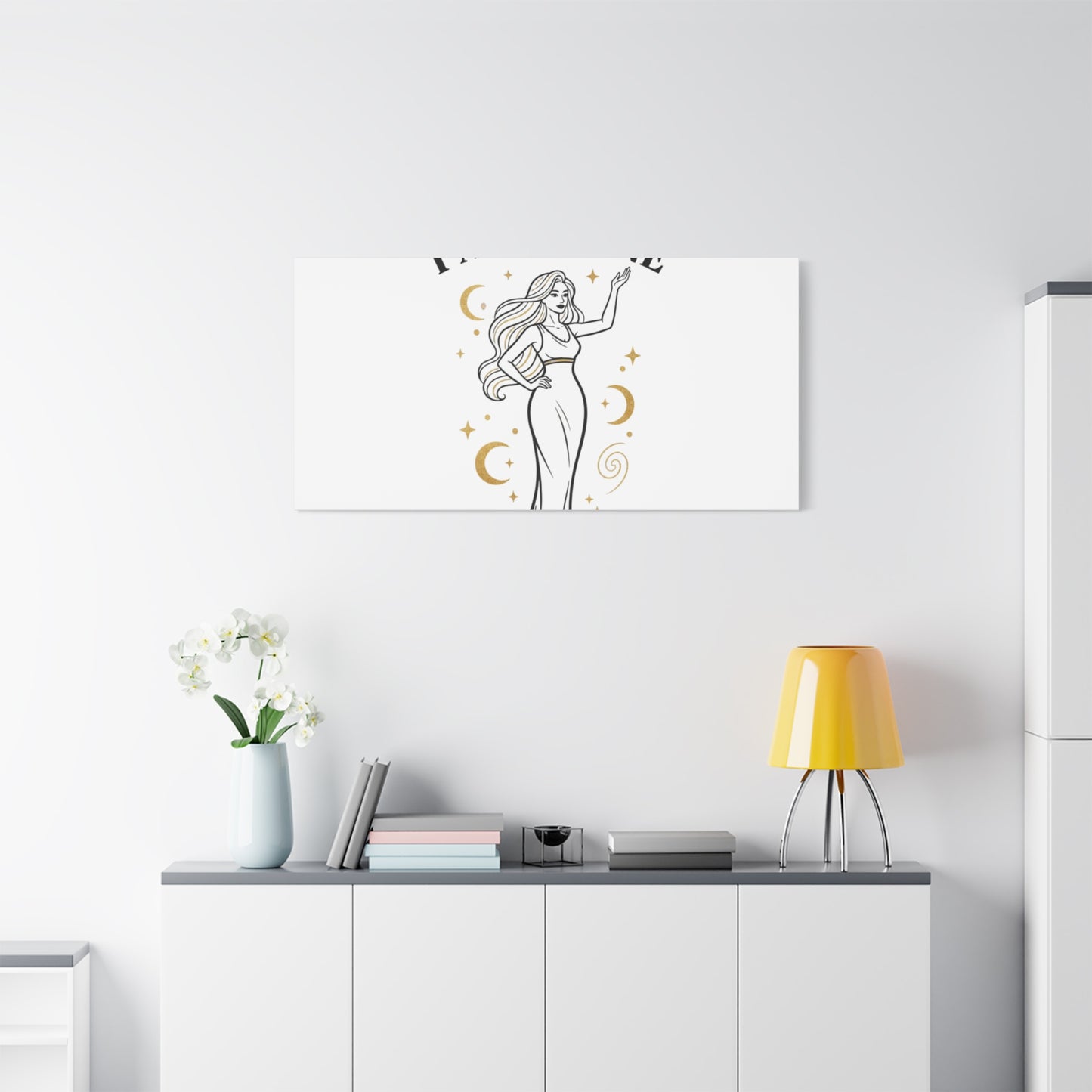 I Am Divine goddess art print | Matte Canvas wall art, manifestation decor