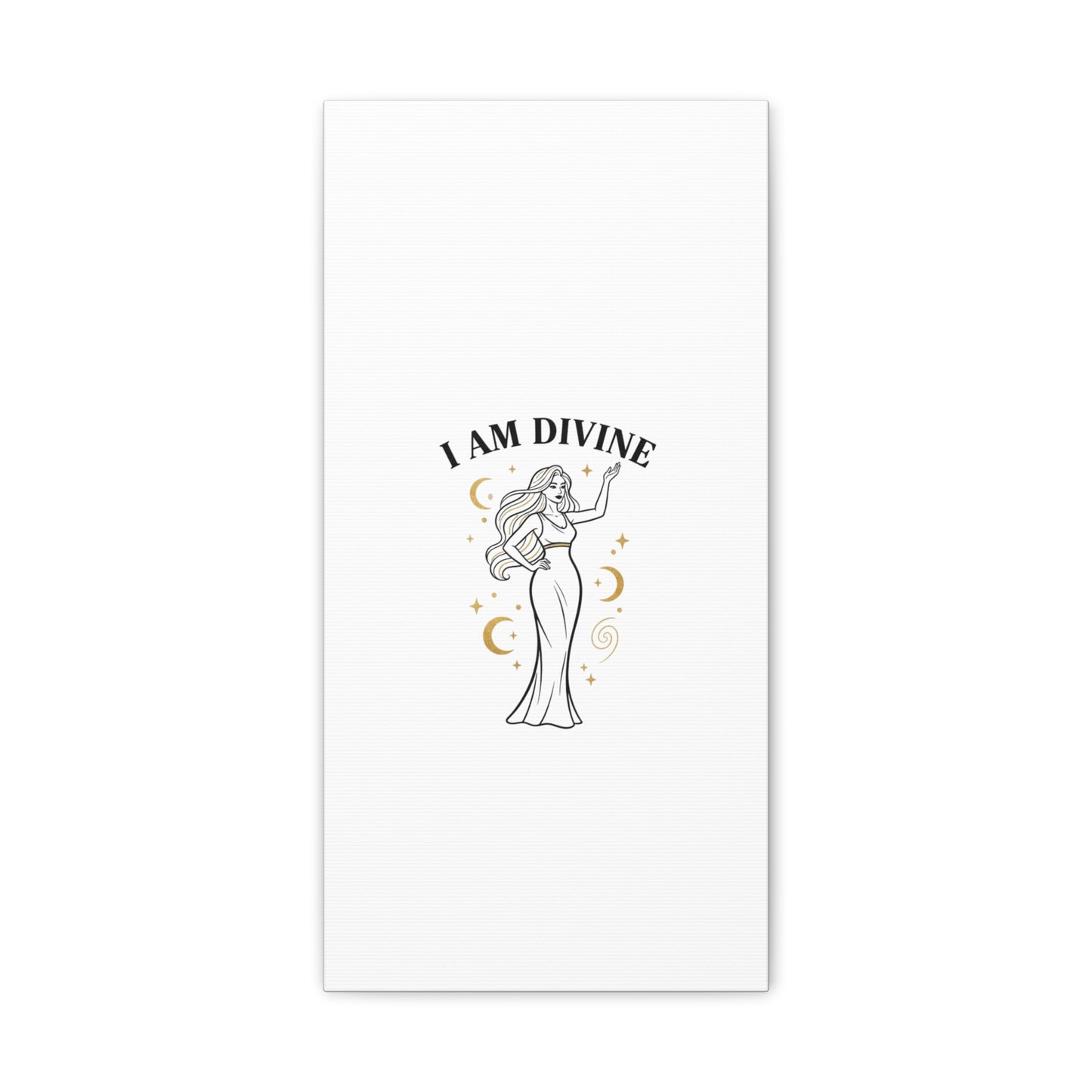 I Am Divine goddess art print | Matte Canvas wall art, manifestation decor