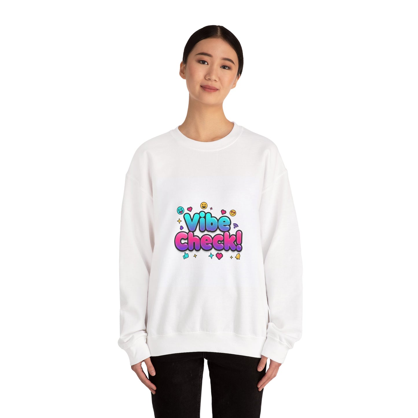 Vibe Check! Crewneck Sweatshirt | Gen-Z Slang, Meme Typography