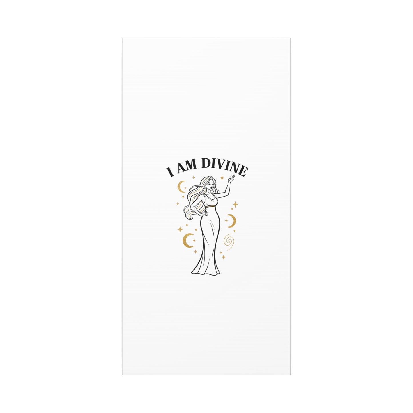 I Am Divine goddess art print | Matte Canvas wall art, manifestation decor