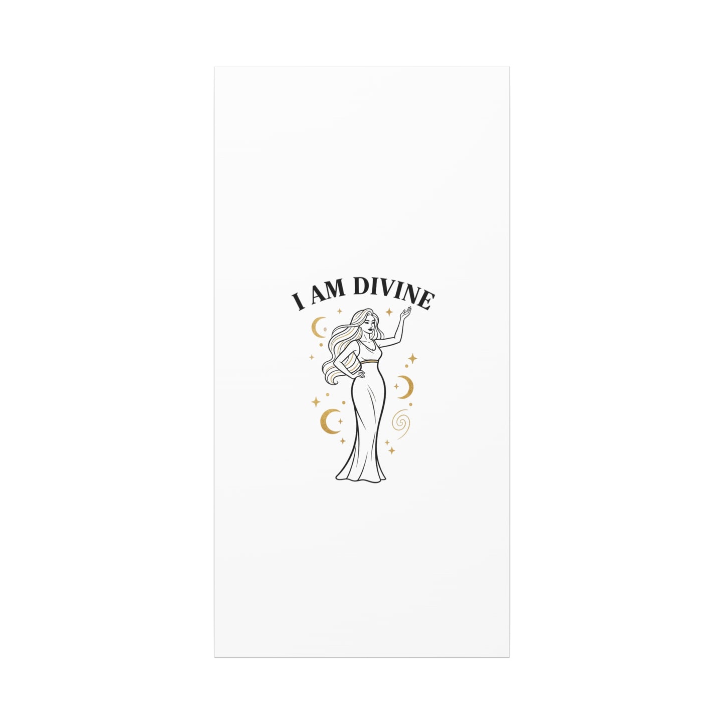 I Am Divine goddess art print | Matte Canvas wall art, manifestation decor
