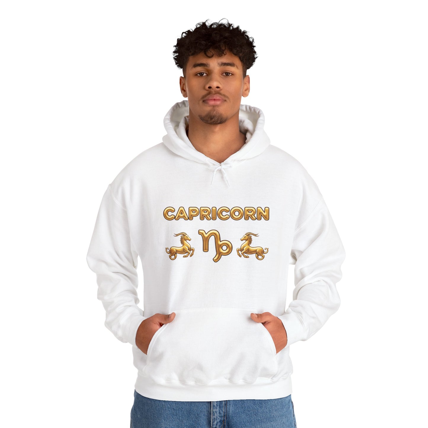 Capricorn Gold Zodiac Hoodie — Astrological Horoscope Sweatshirt