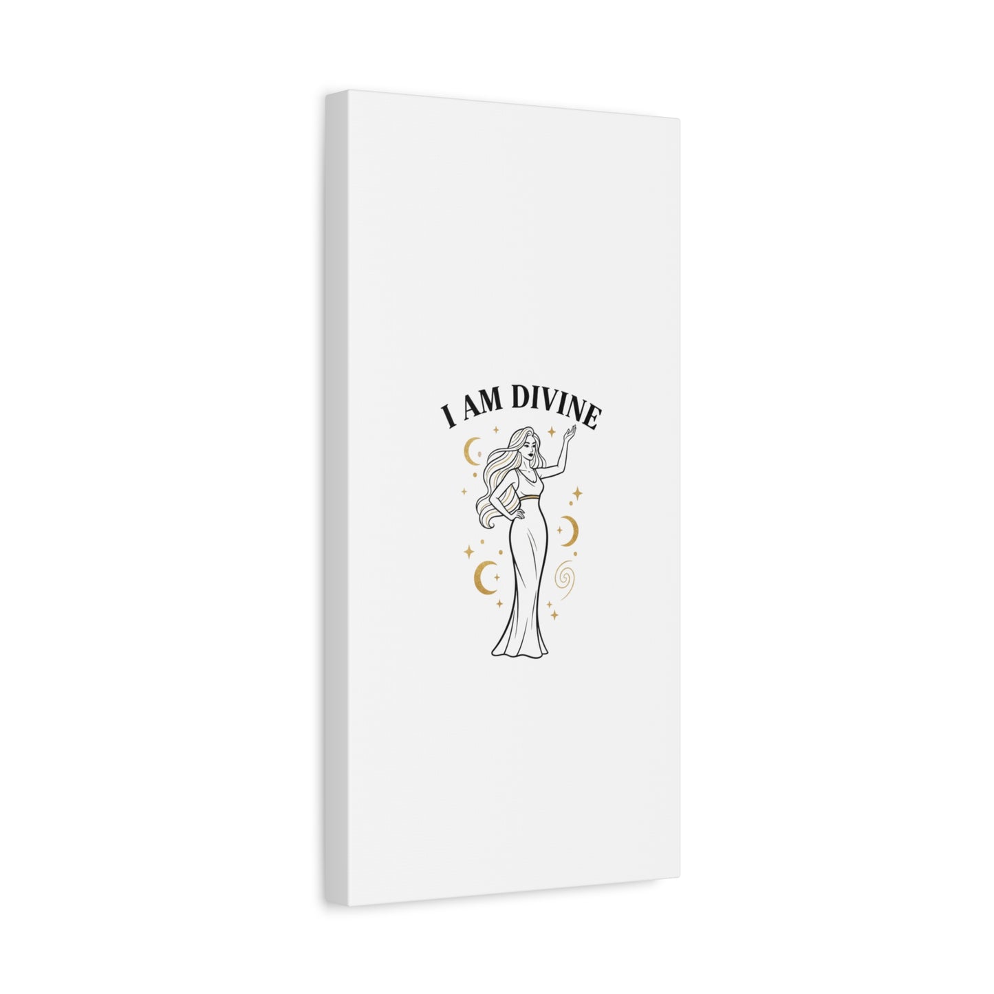 I Am Divine goddess art print | Matte Canvas wall art, manifestation decor