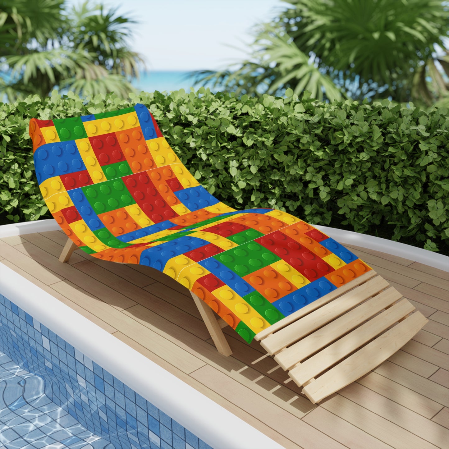 Building Block Pattern Beach Towel