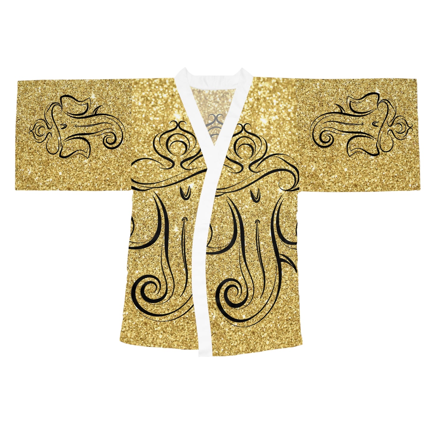 Gold Ganesha Kimono Robe