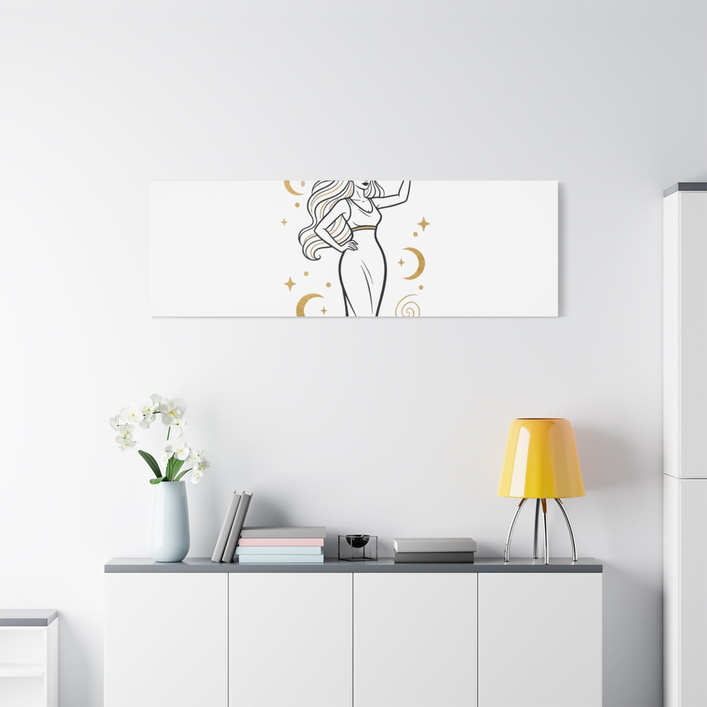 I Am Divine goddess art print | Matte Canvas wall art, manifestation decor