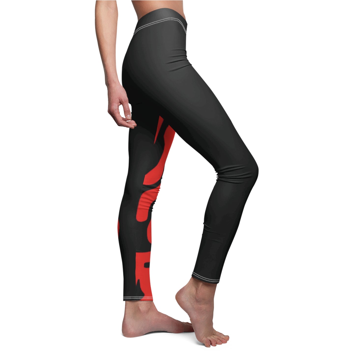 Red Flame Accent Leggings