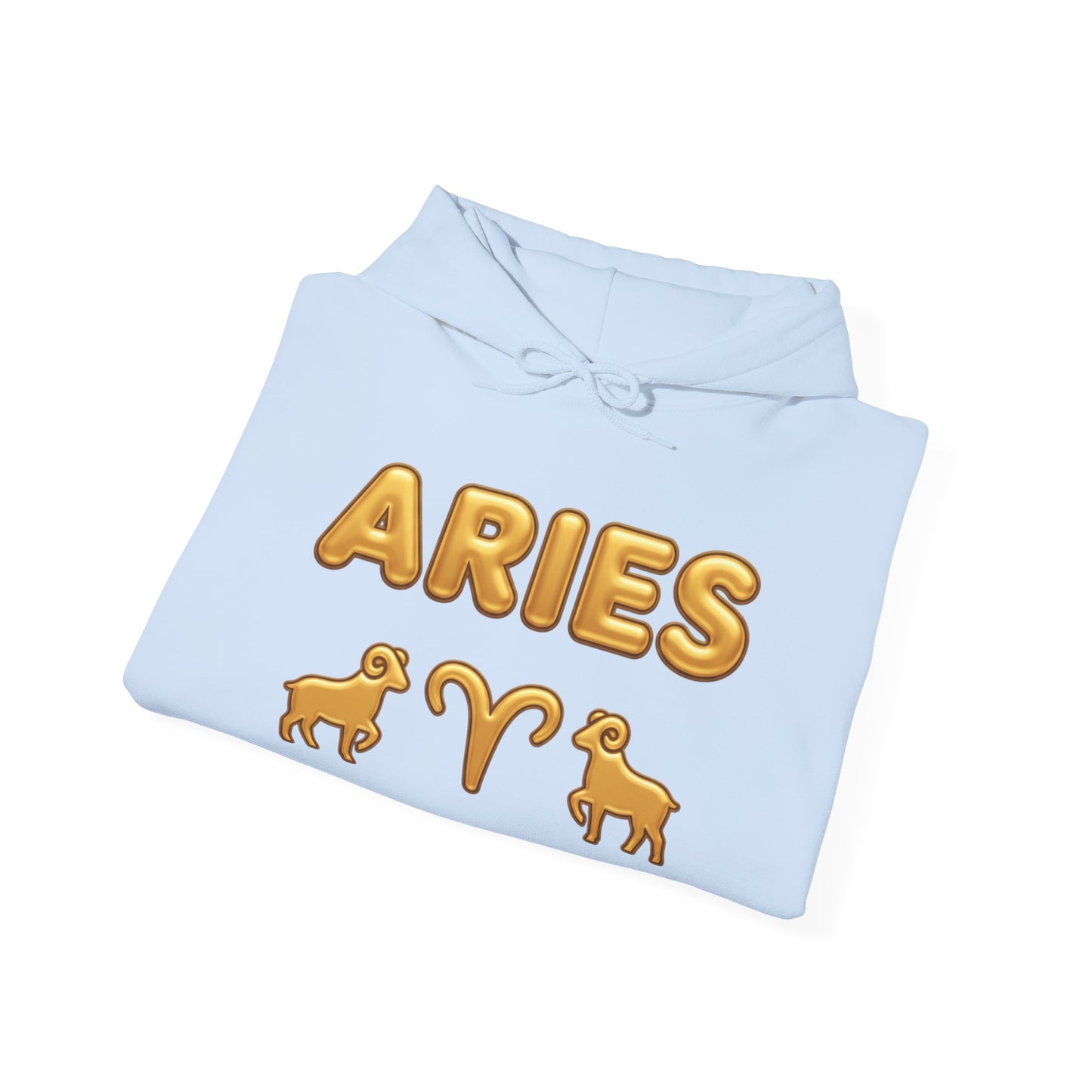 Aries Zodiac Hoodie — Gold Horoscope Ram Astrology Sweatshirt