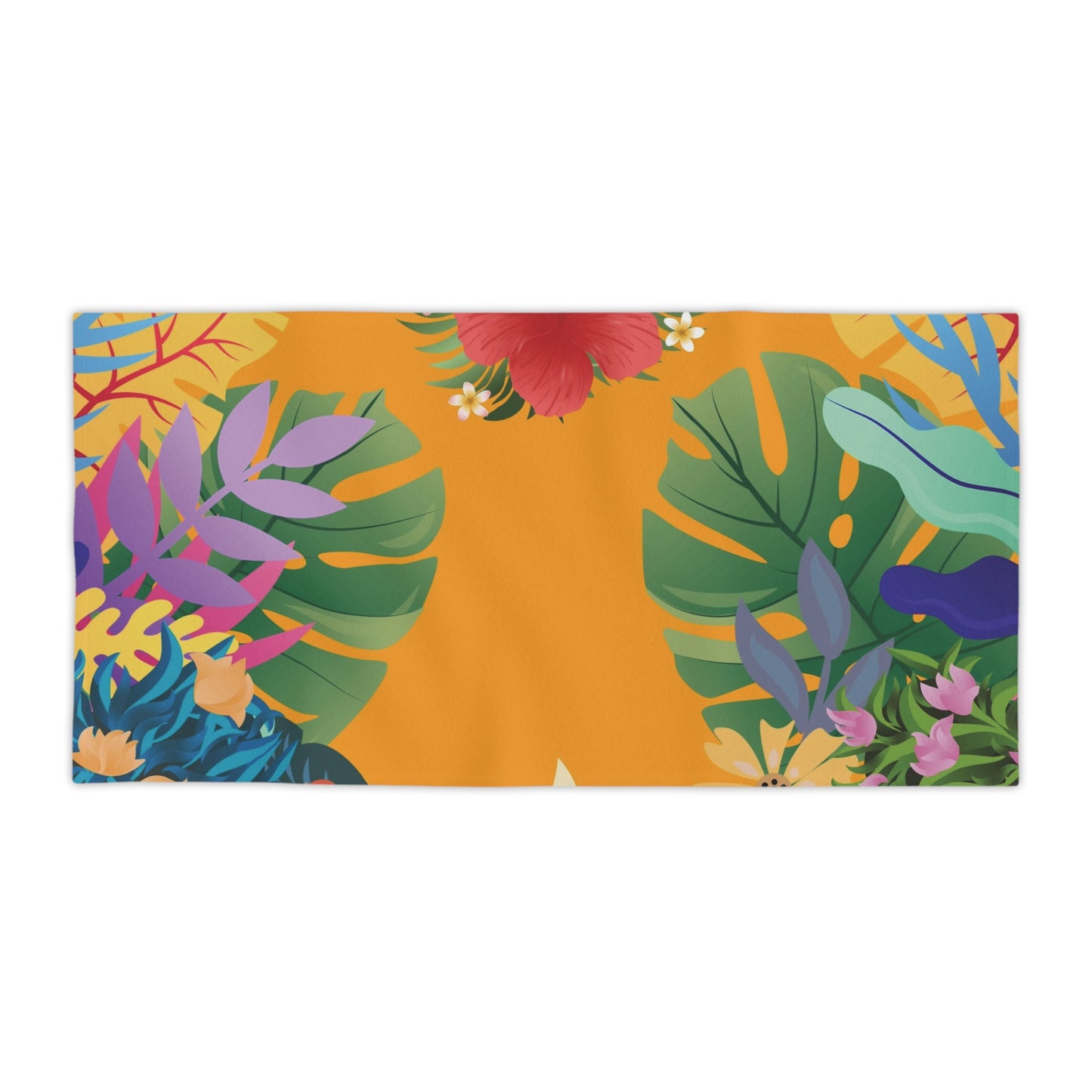 Tropical Floral Beach Towel