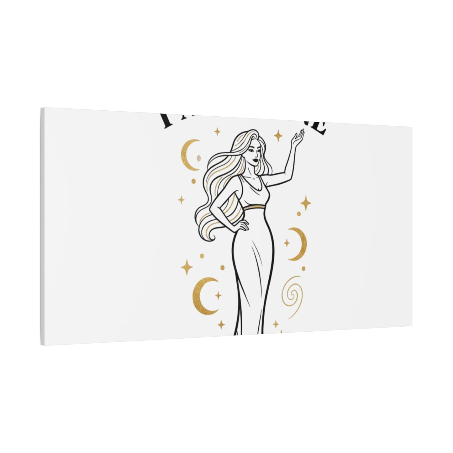 I Am Divine goddess art print | Matte Canvas wall art, manifestation decor