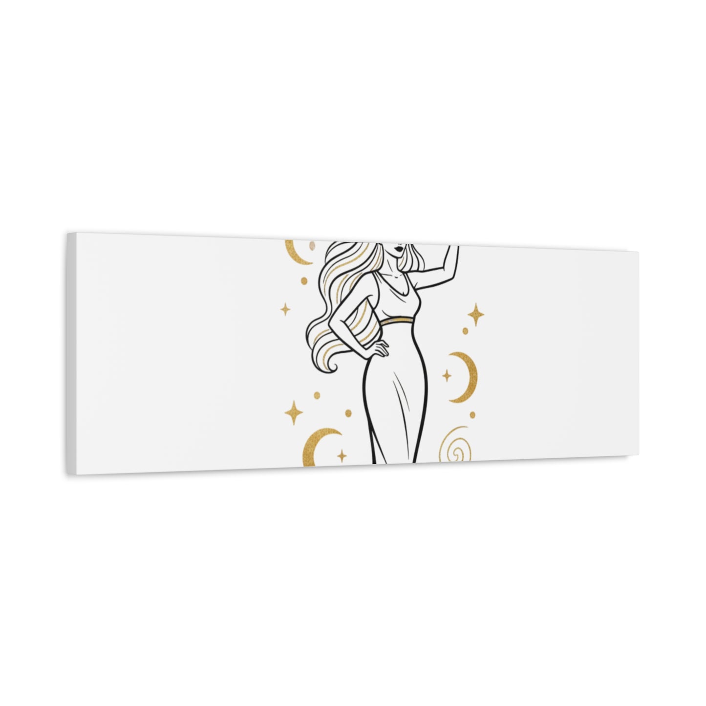 I Am Divine goddess art print | Matte Canvas wall art, manifestation decor
