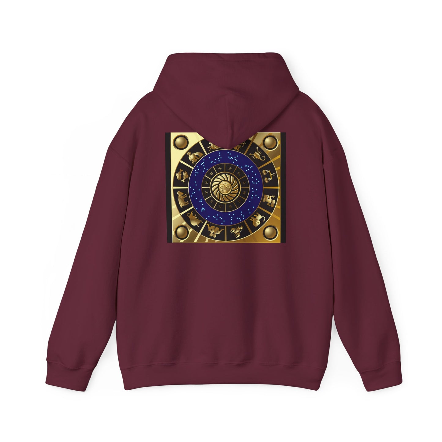 Leo Zodiac Hoodie — Gold Lion Astrology Sweatshirt (Leo Symbol)